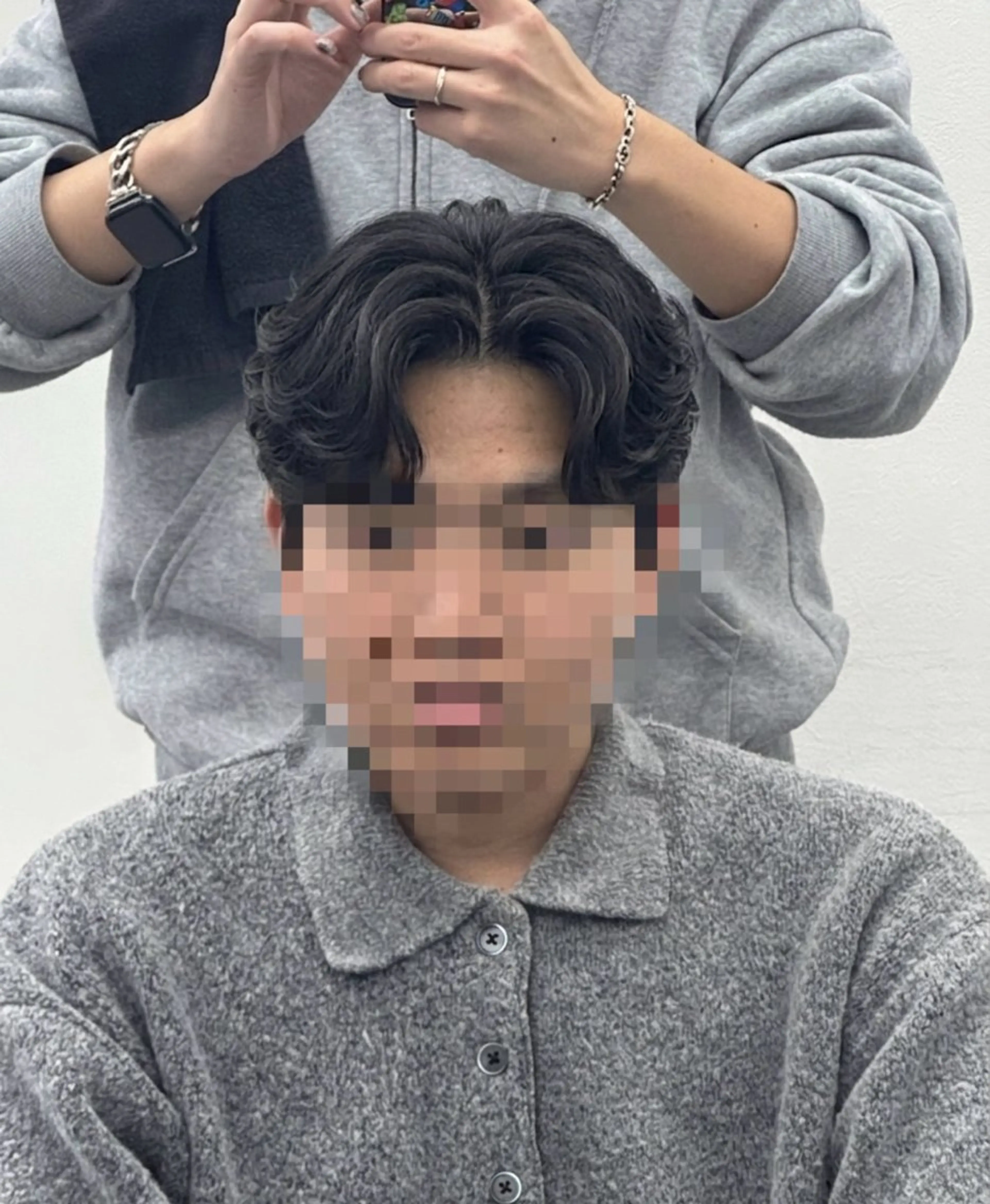 メンズ 赤み消し／アッシュ系 ／ダウンパーマ／優斗のヘアスタイル