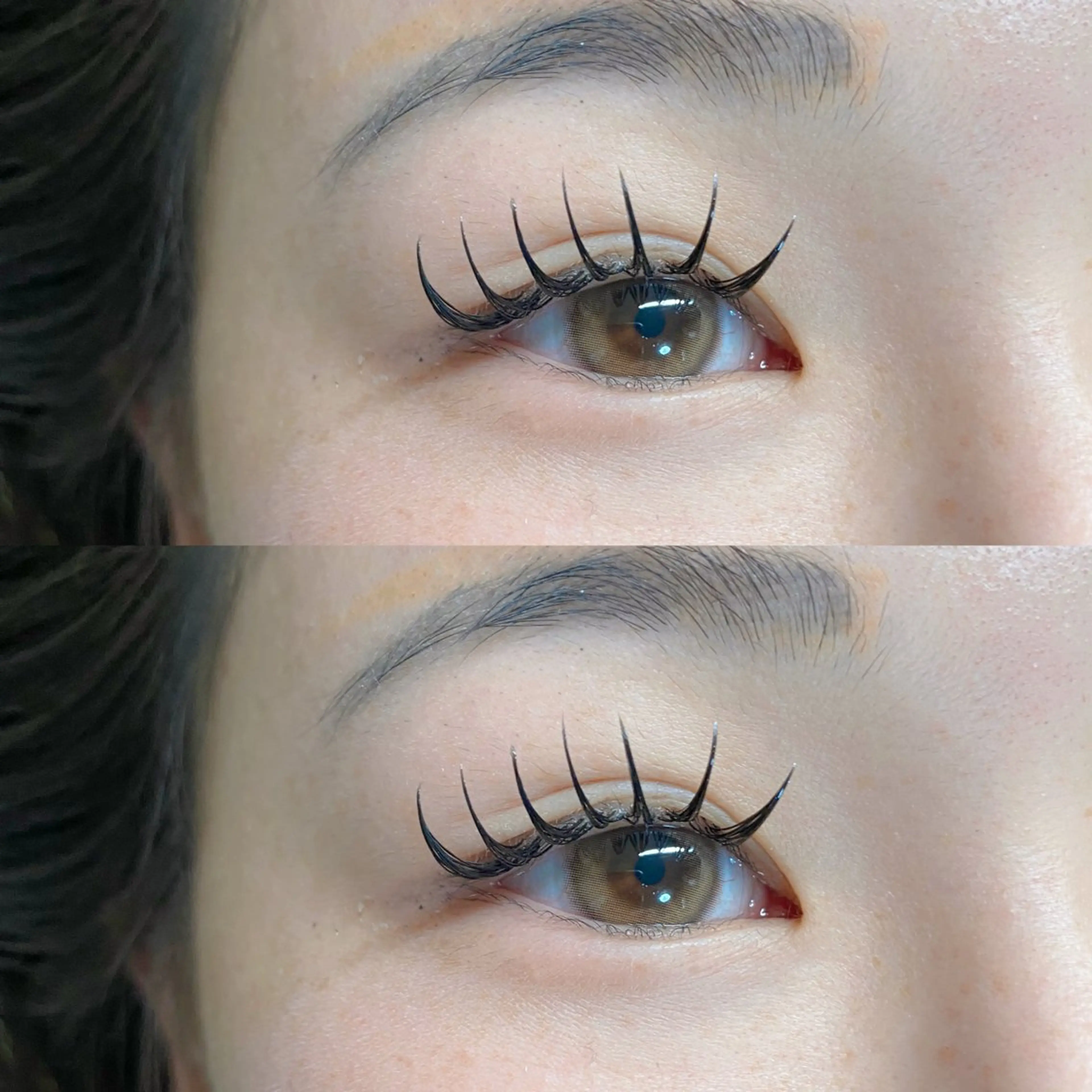 【ご新規様オフ無料🎀】フラットラッシュ🥀𓈒𓏸120本【美容液コーティング込み】束感仕上げ🍒◎口コミ特典あり🎁の写真