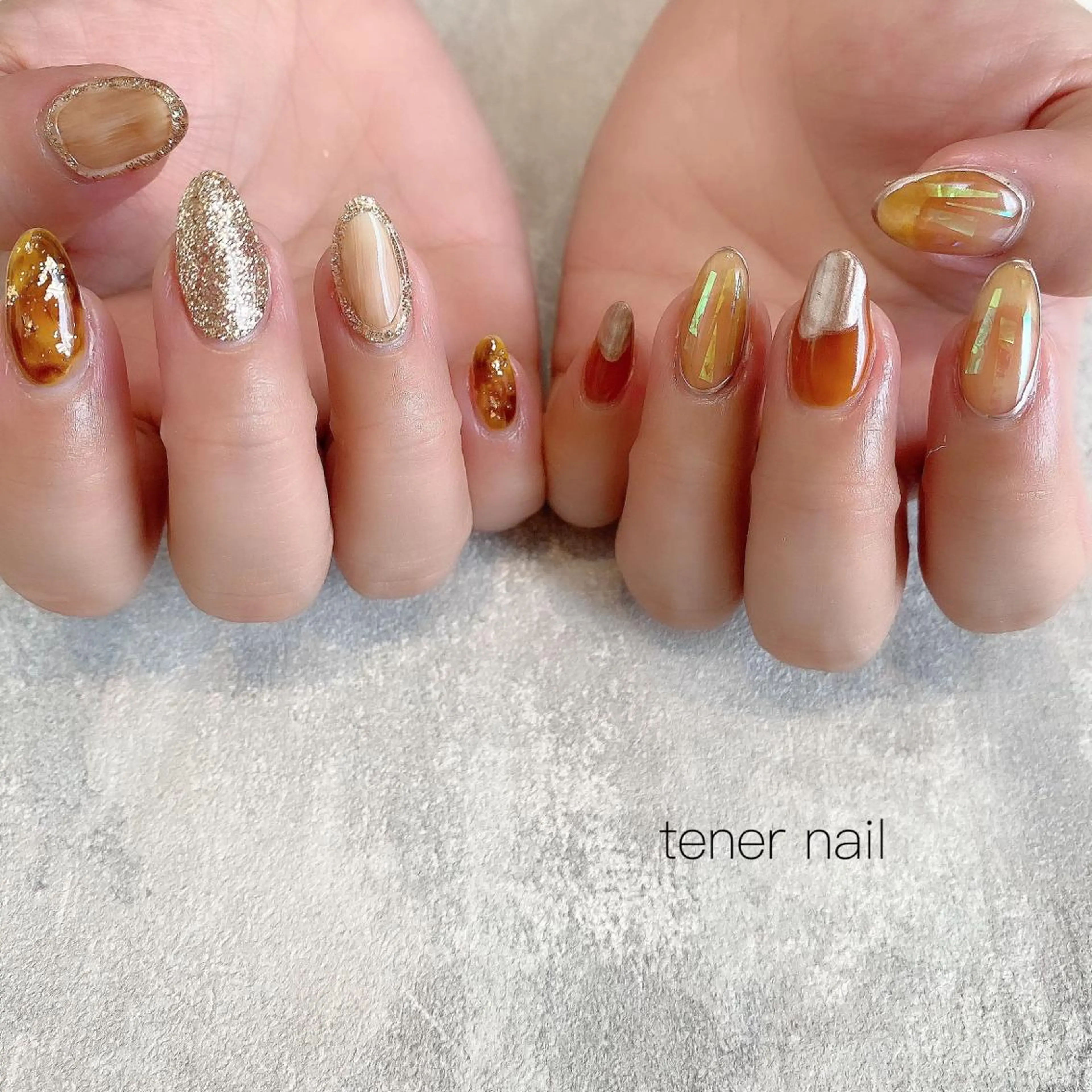 ネイル べっ甲ネイル テネルネイル tener nailのネイルデザイン
