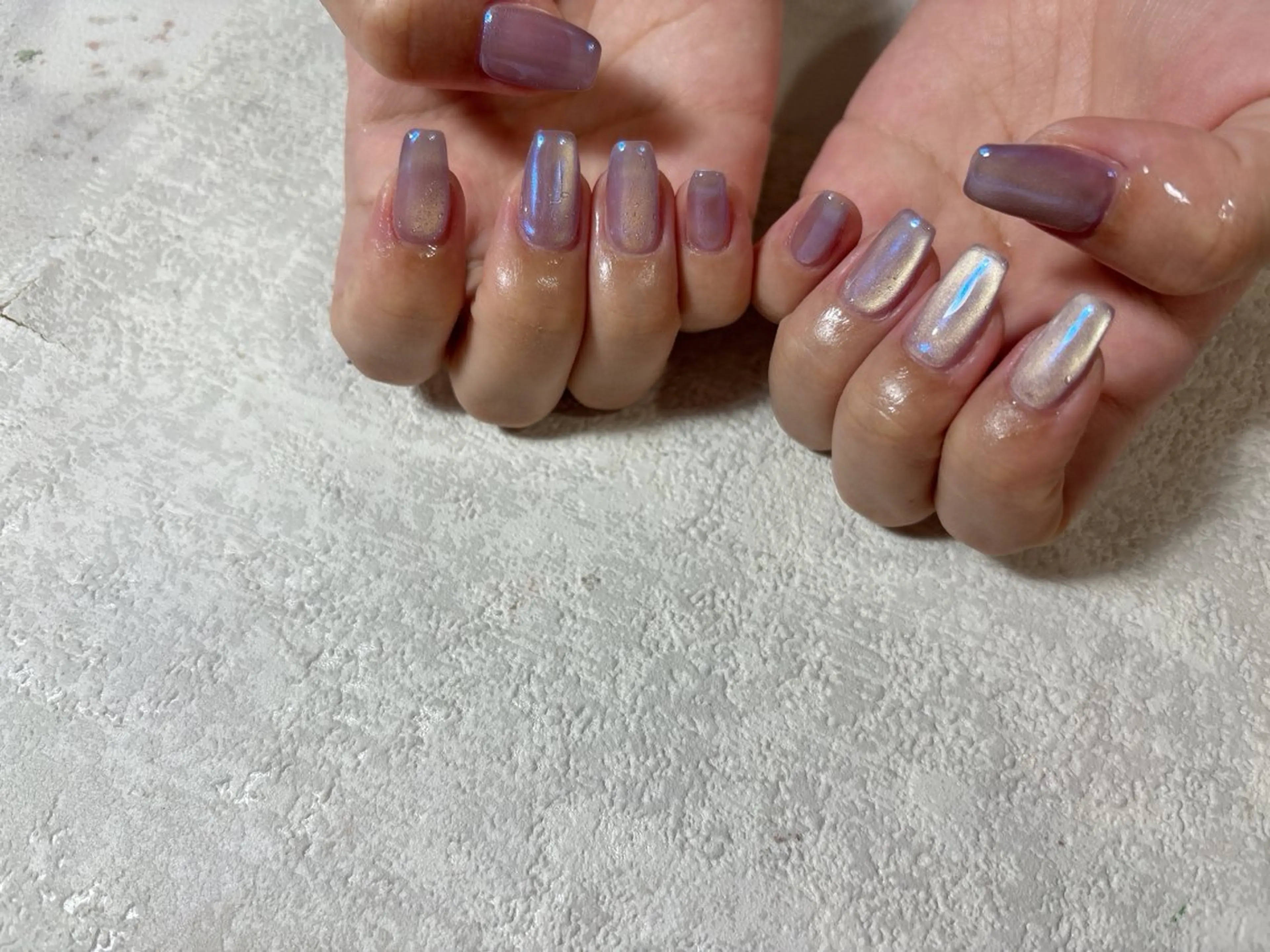 ネイル オーロラネイル フットネイル フレンチネイル ジェルネイル マグネットネイル kikinail 溝の口のネイルデザイン
