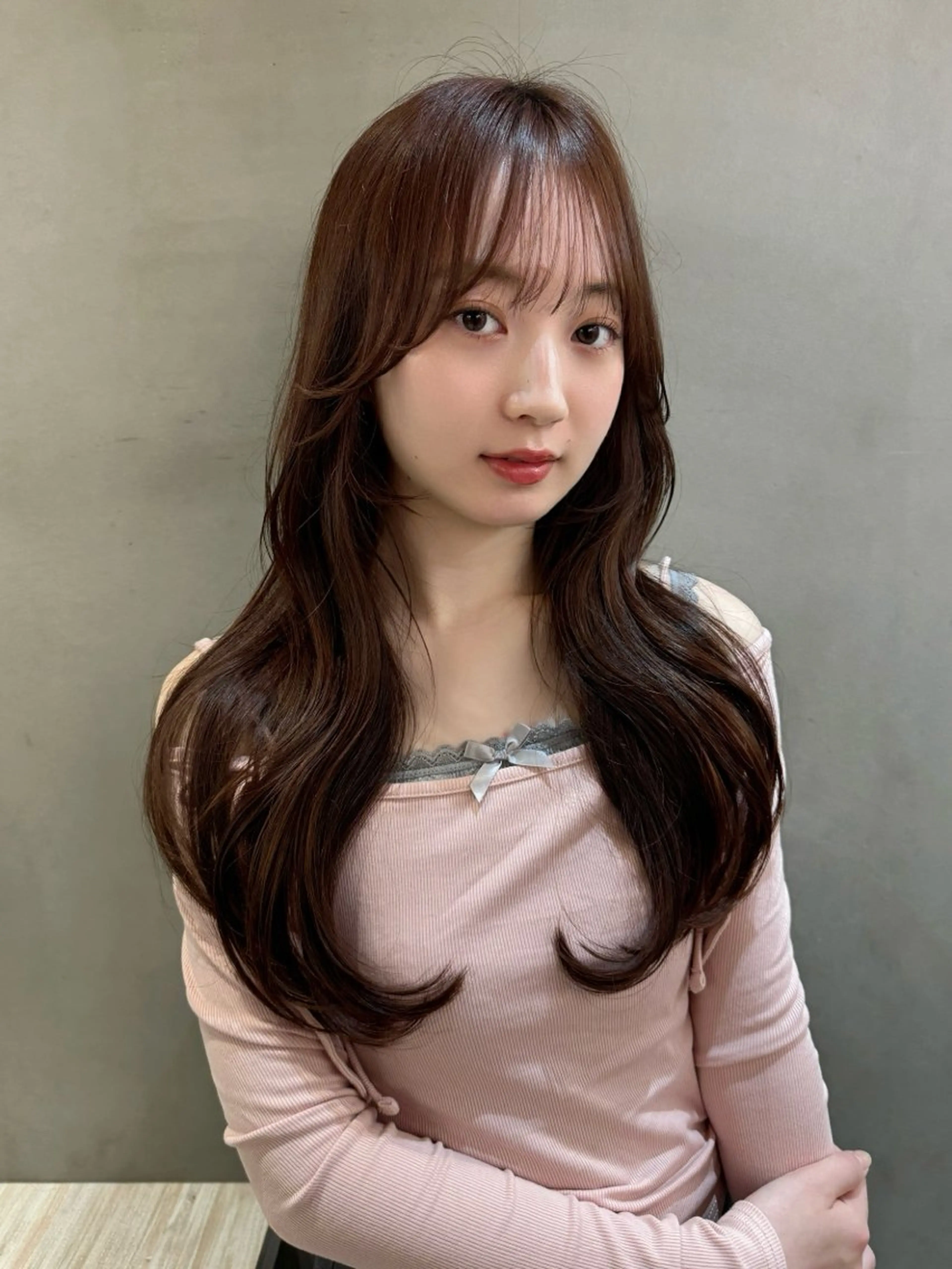 ロング カラー カット ヘアカラー トリートメント 🌷韓国レイヤー/艶 カラー🇰🇷amiのヘアスタイル