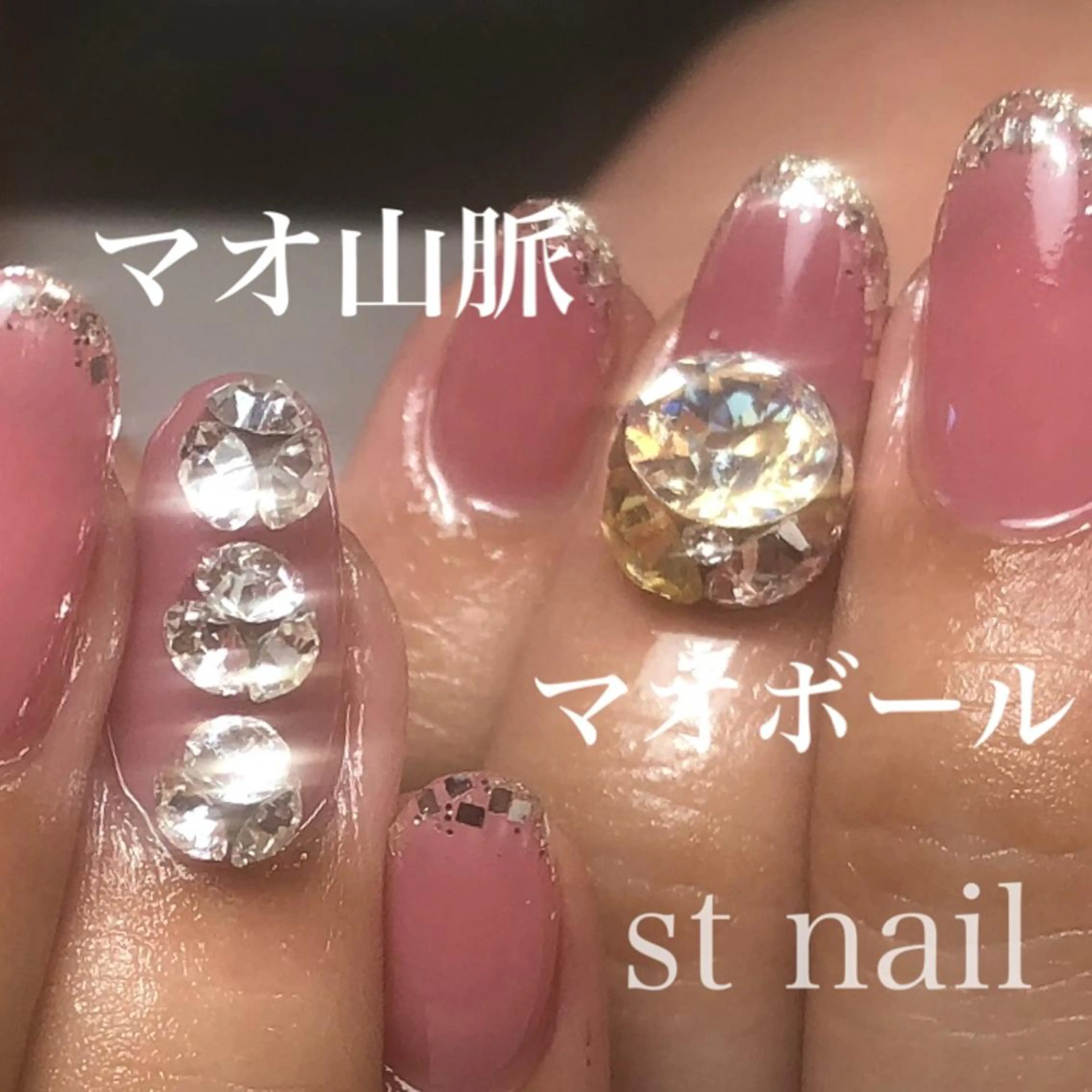 ネイル グリーン オフィスネイル シンプルネイル ストーンネイル st nailのネイルデザイン