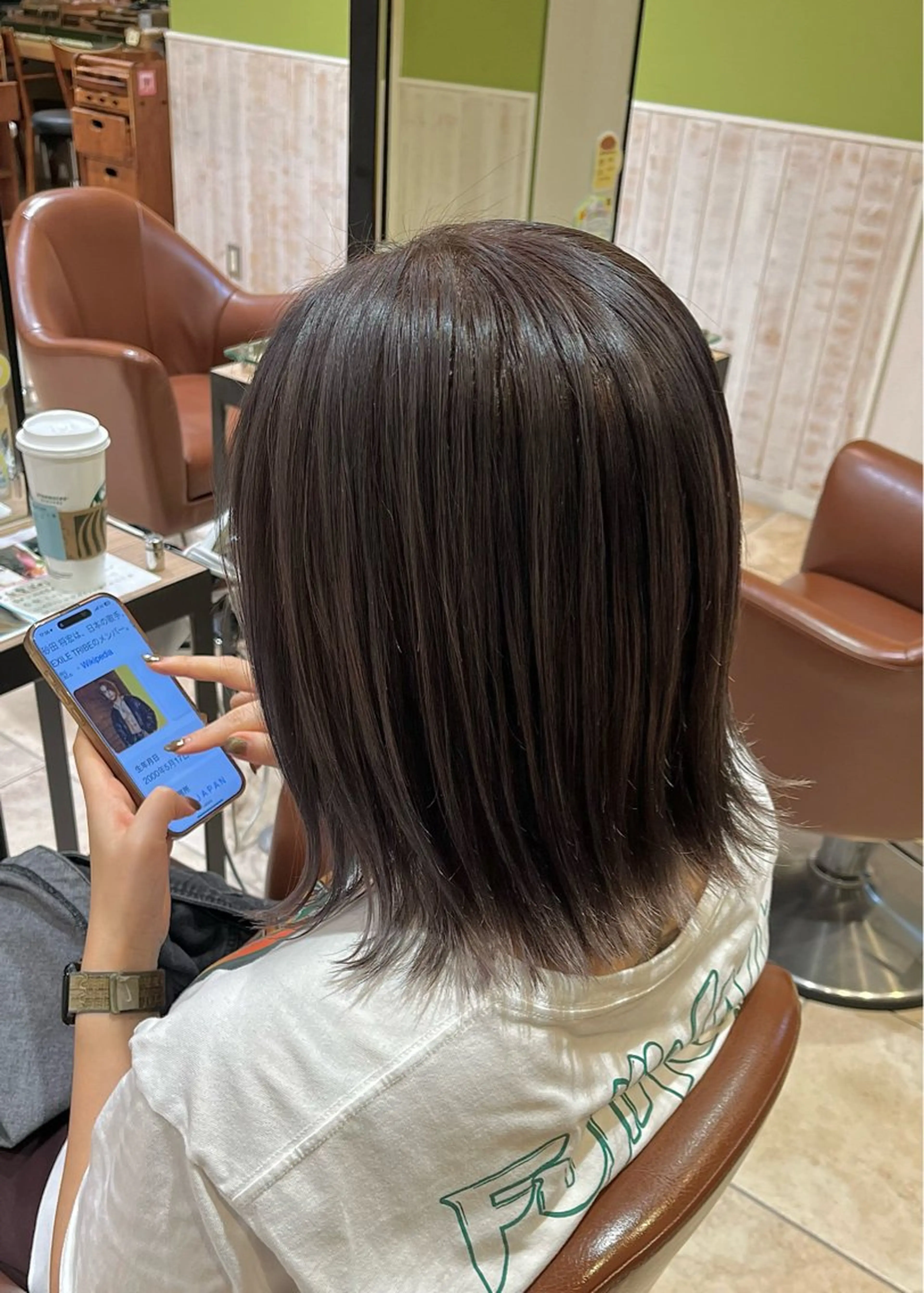 ミディアム カラー カット ヘアカラー トリートメント YUMEKA🩶/ 透明感カラー🥣のヘアスタイル