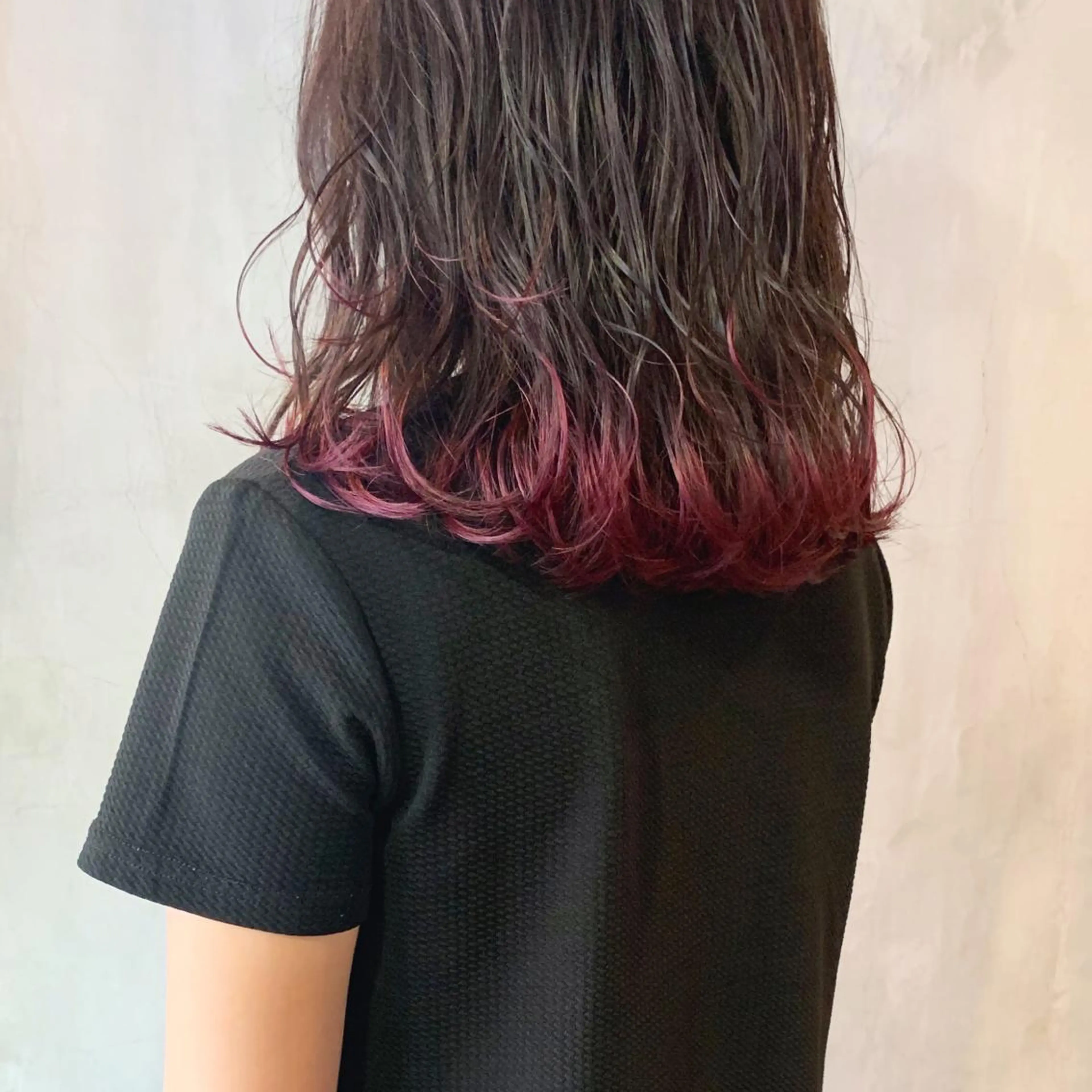 セミロング カラー なかの たくみのヘアスタイル