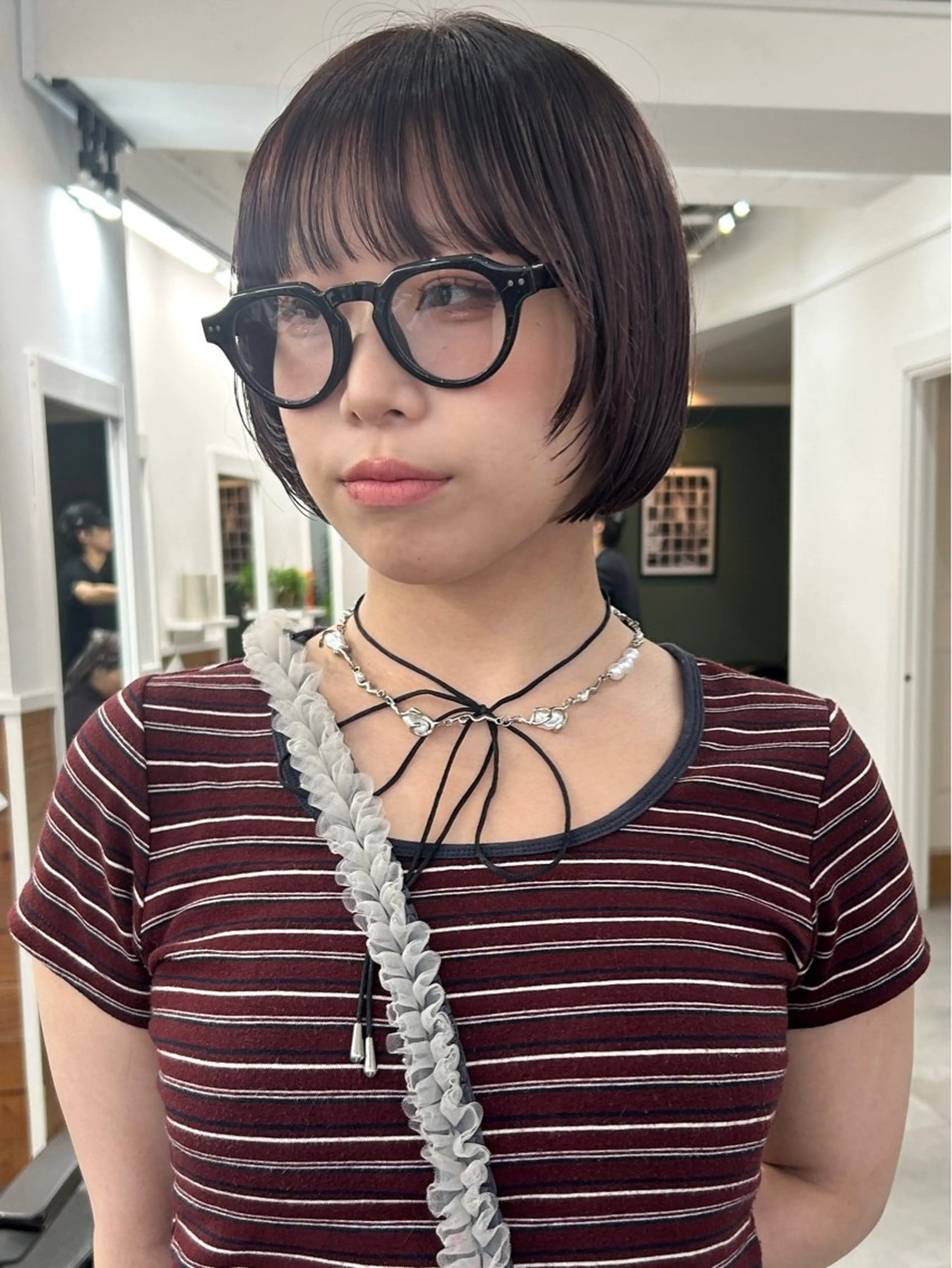 ミディアム カラー レイヤーボブ/ 艶カラー/サナ🌼のヘアスタイル