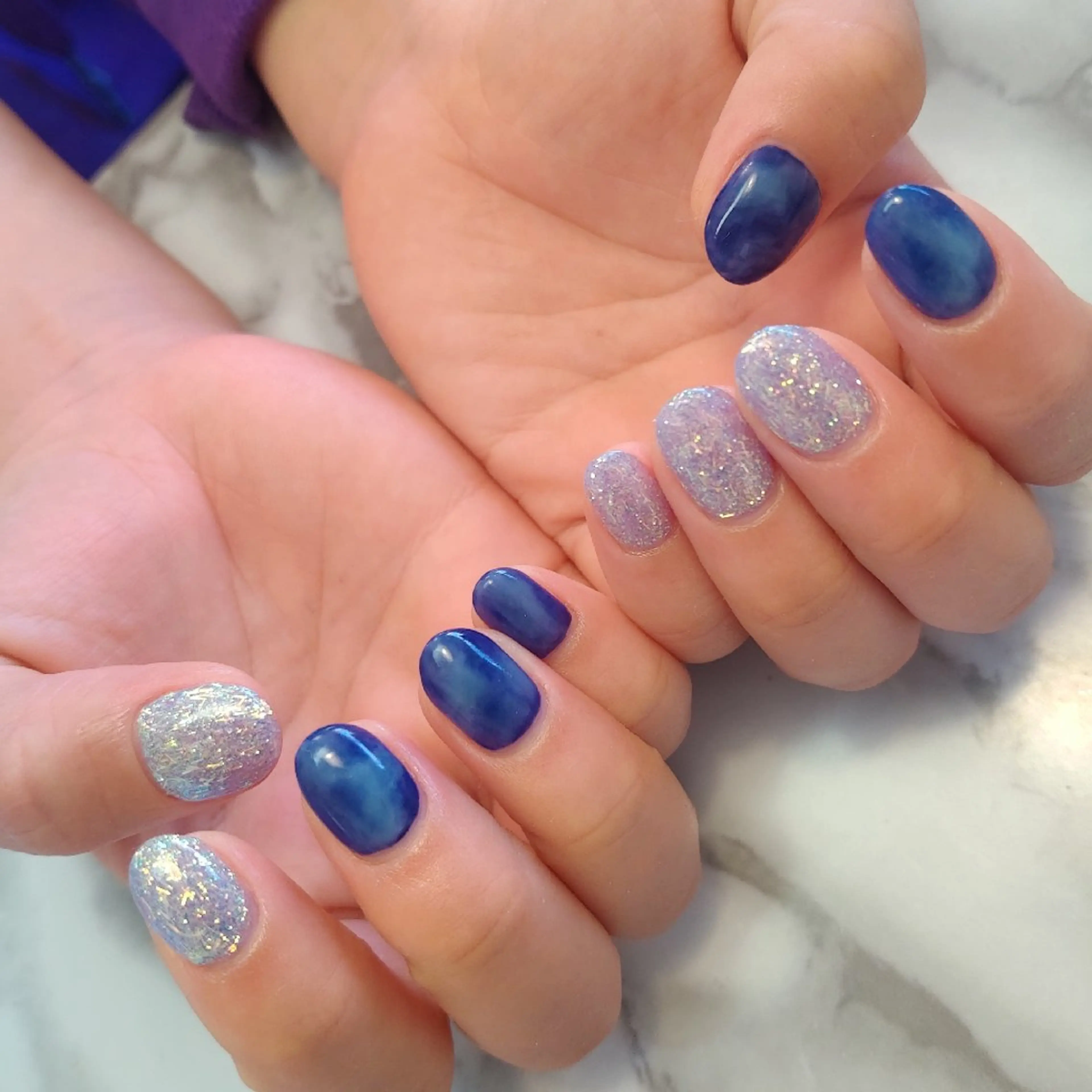 ネイル 大理石ネイル(マーブル) ジェヌインネイル 河内のネイルデザイン