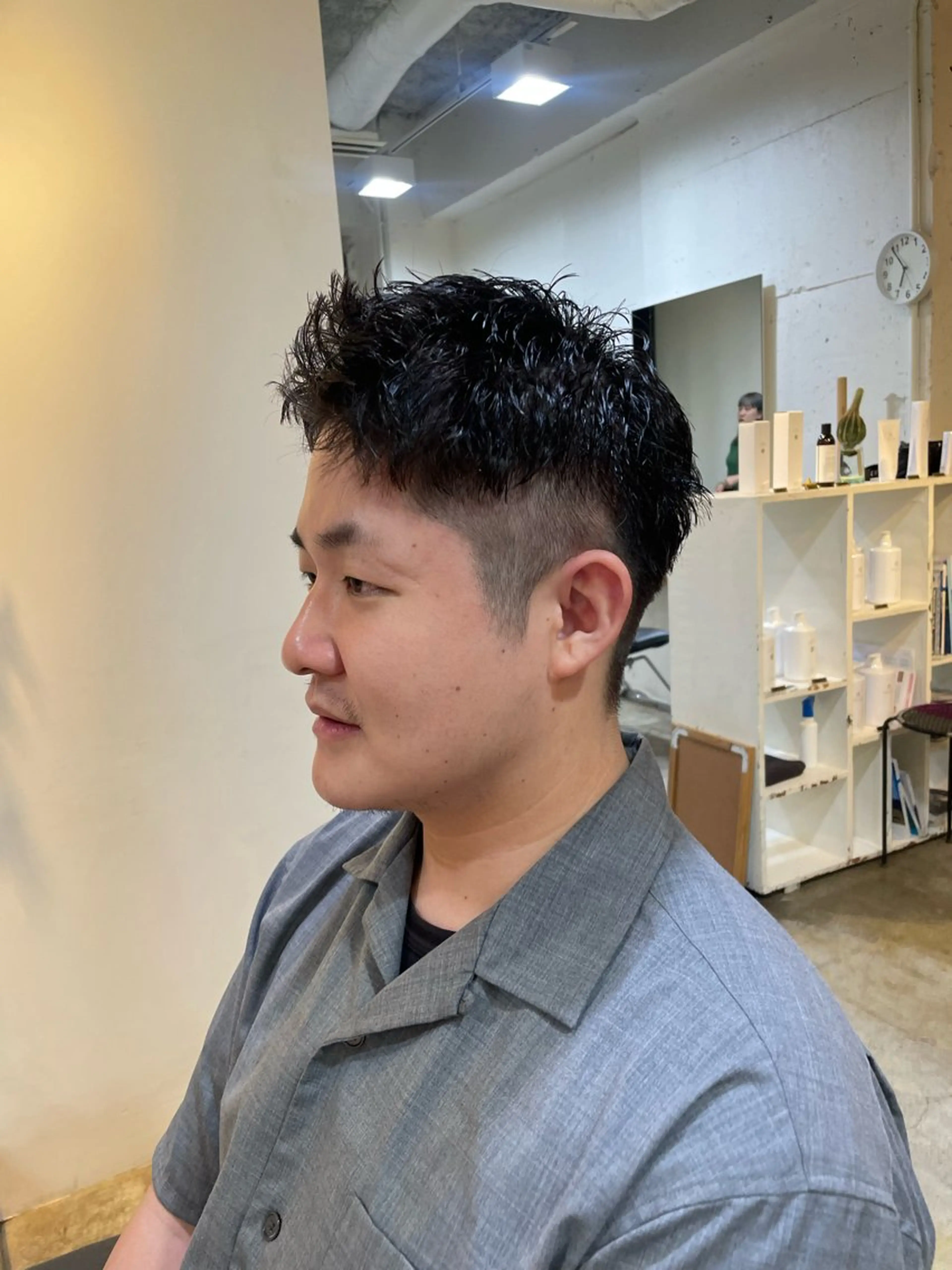 ショート パーマ メンズ 韓国ヘア/wカラー レイヤー/RIN🎀のヘアスタイル