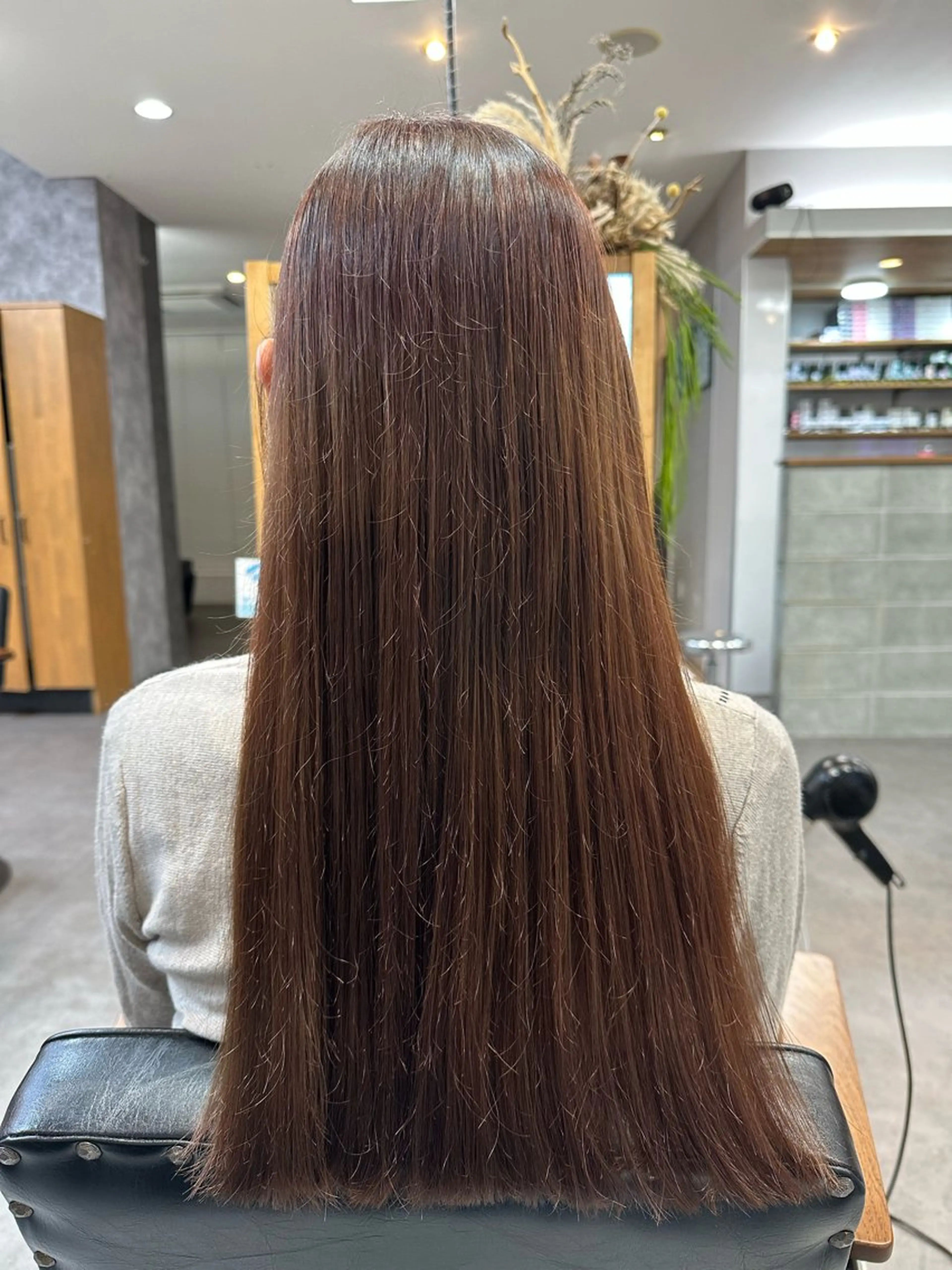 ロング ピンクブラウン アラワラブルー ふくやのヘアスタイル