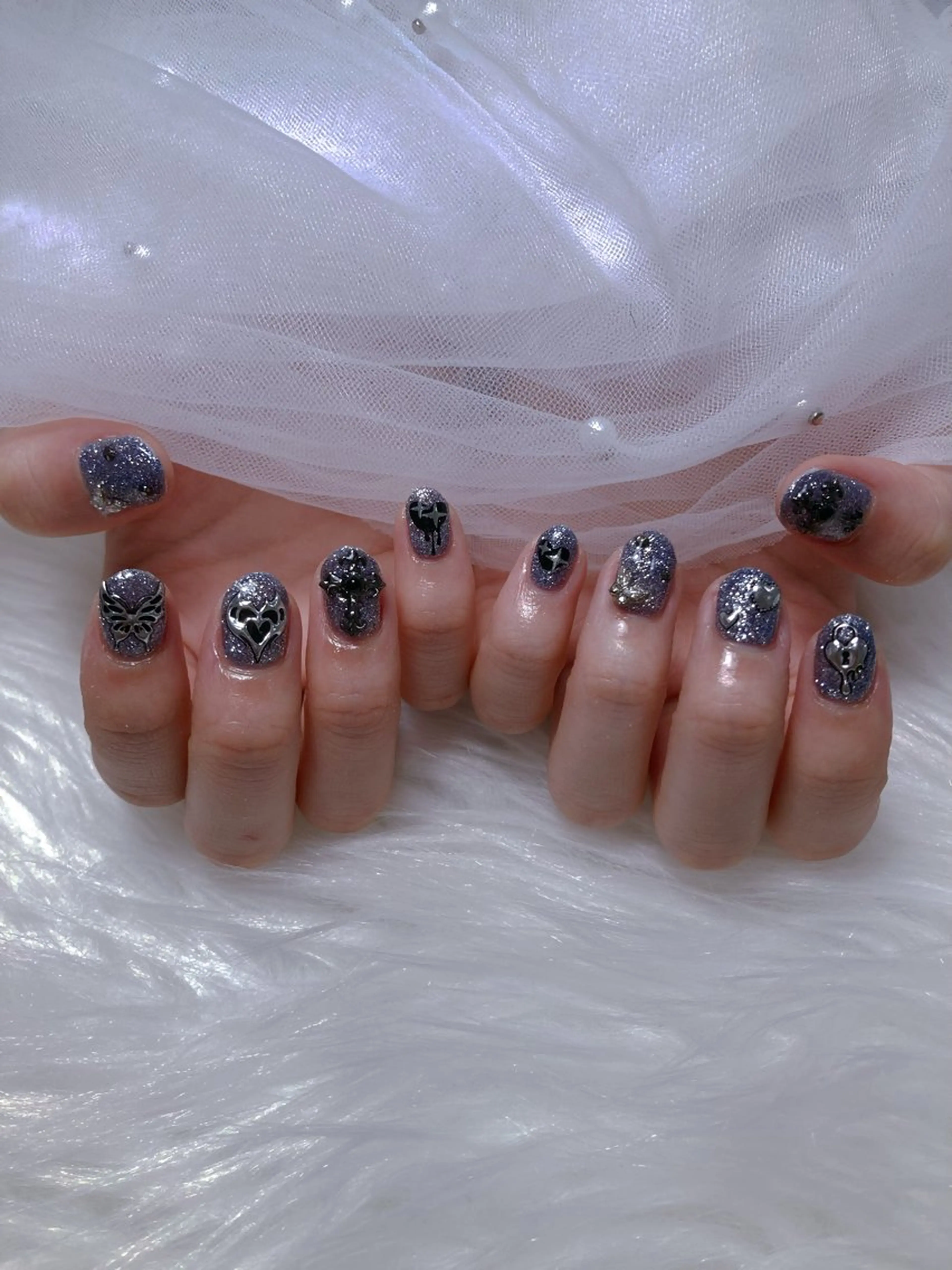 ネイル ハンドネイル eggplant レイカのネイルデザイン