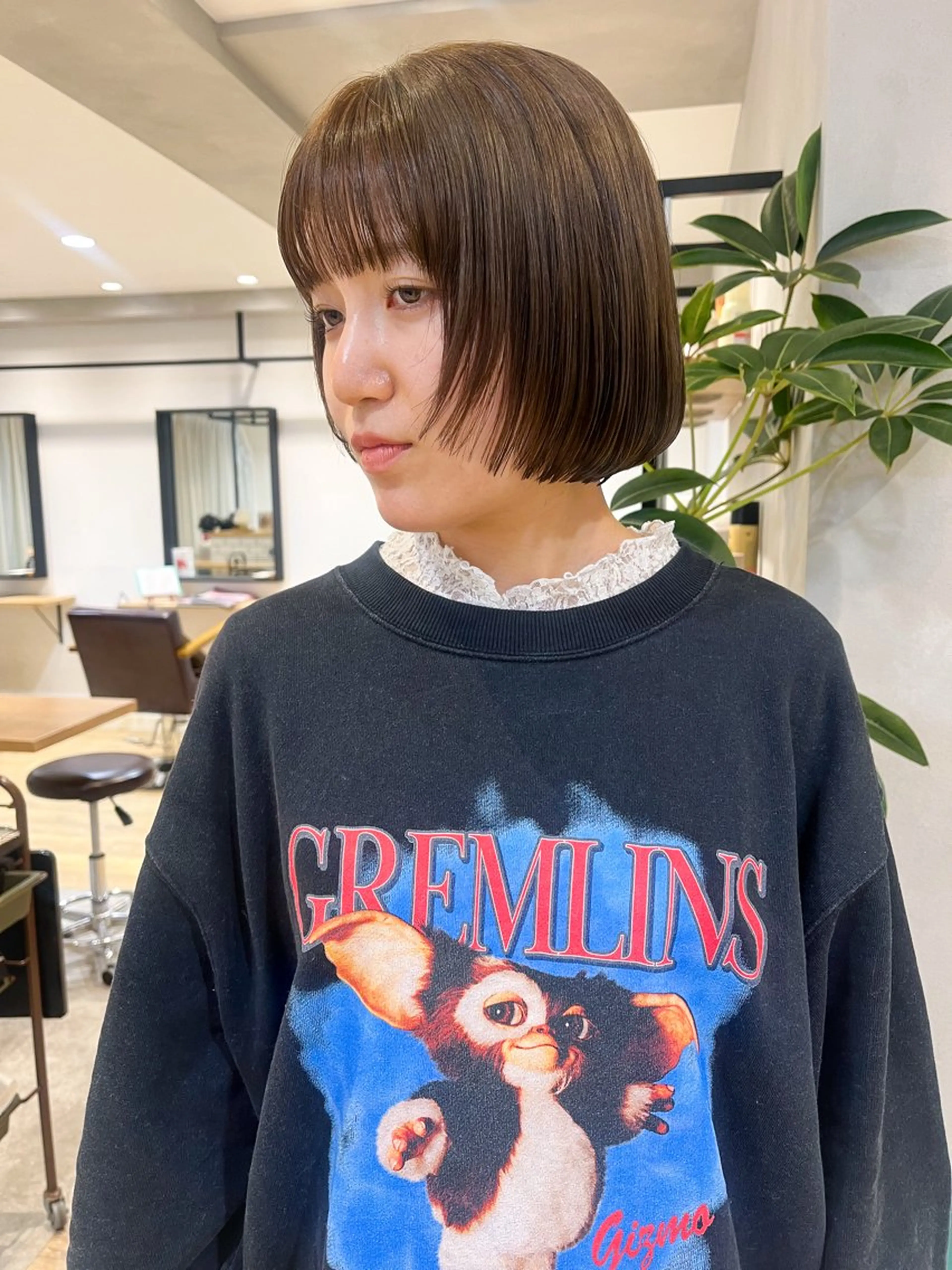 ショート カラー カット ヘアカラー トリートメント 地毛風ストレート ミニボブ🌷江梨🍎のヘアスタイル