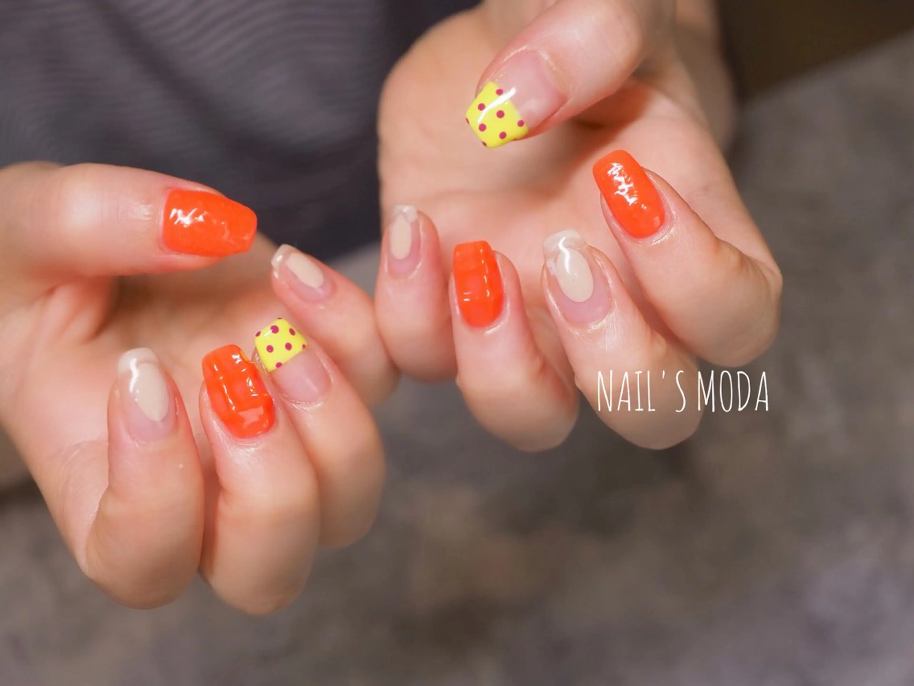 ネイル オレンジ NAIL'S MODAのネイルデザイン