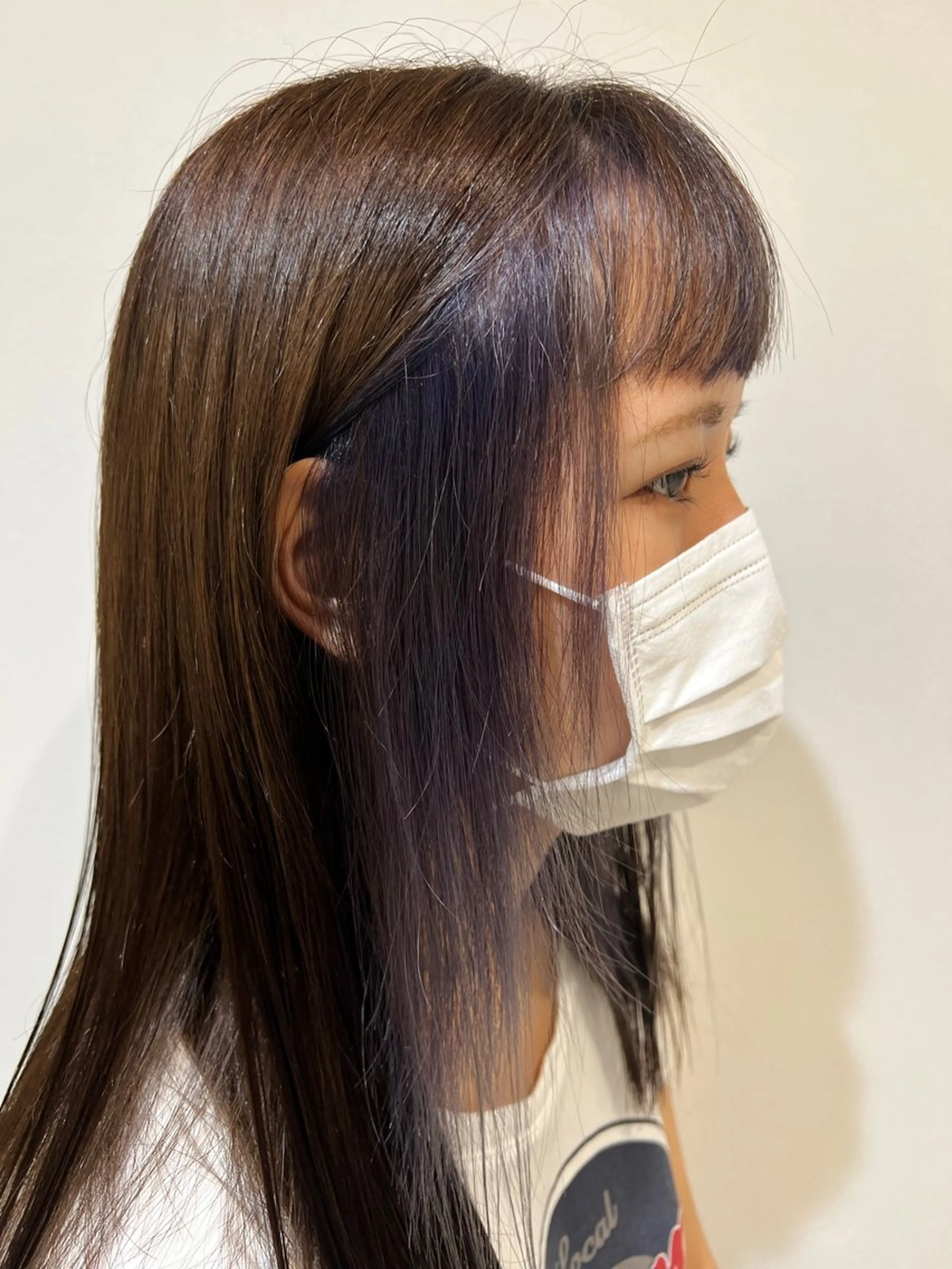 セミロング カラー パープルカラー シルバー バイオレットカラー 🪽ラベンダーカラー 暗髪透明感🪽レイナのヘアスタイル