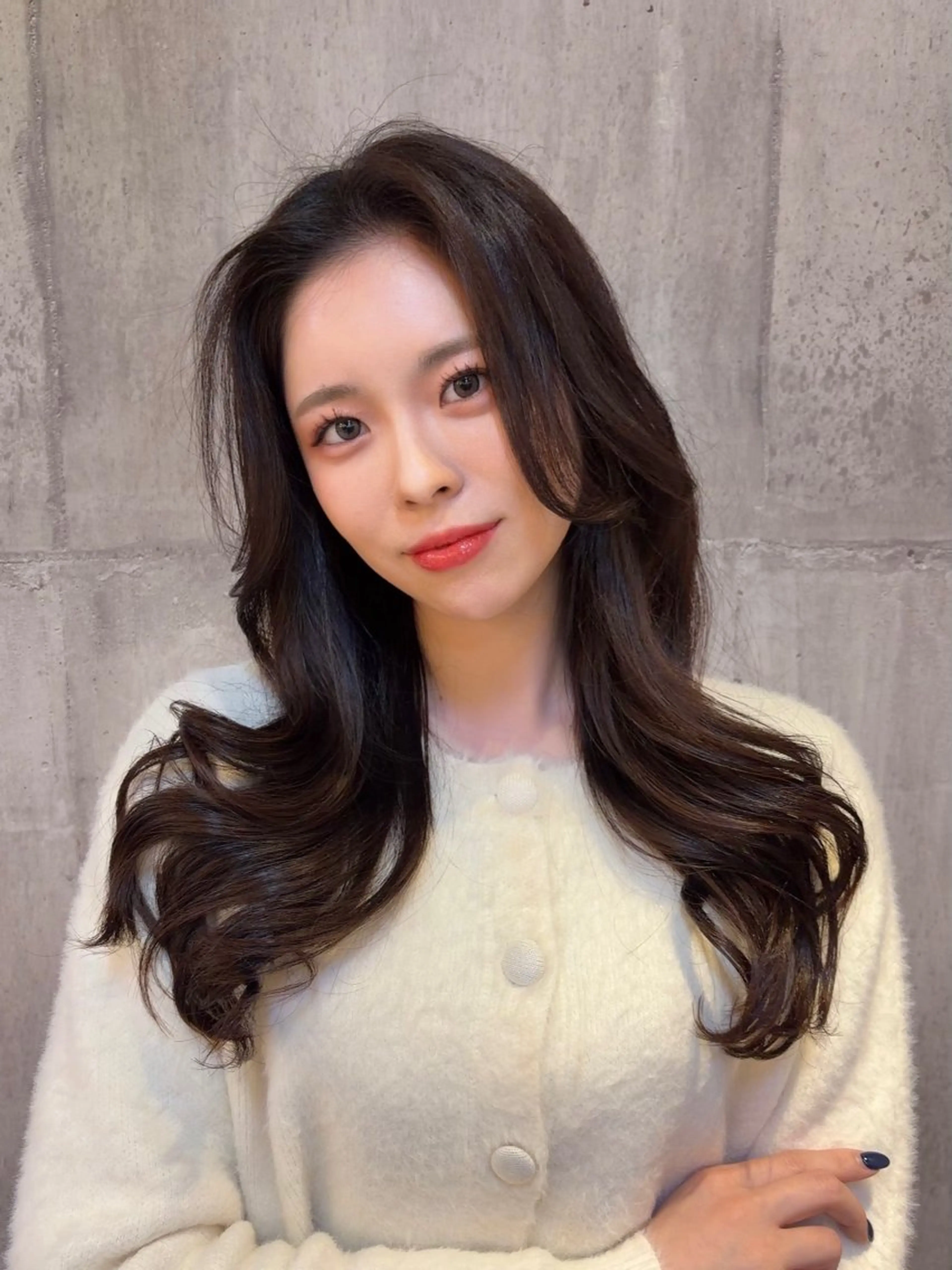 ロング カラー ロング カット ヘアカラー トリートメント ヘアセット 竹内 春奈のヘアスタイル