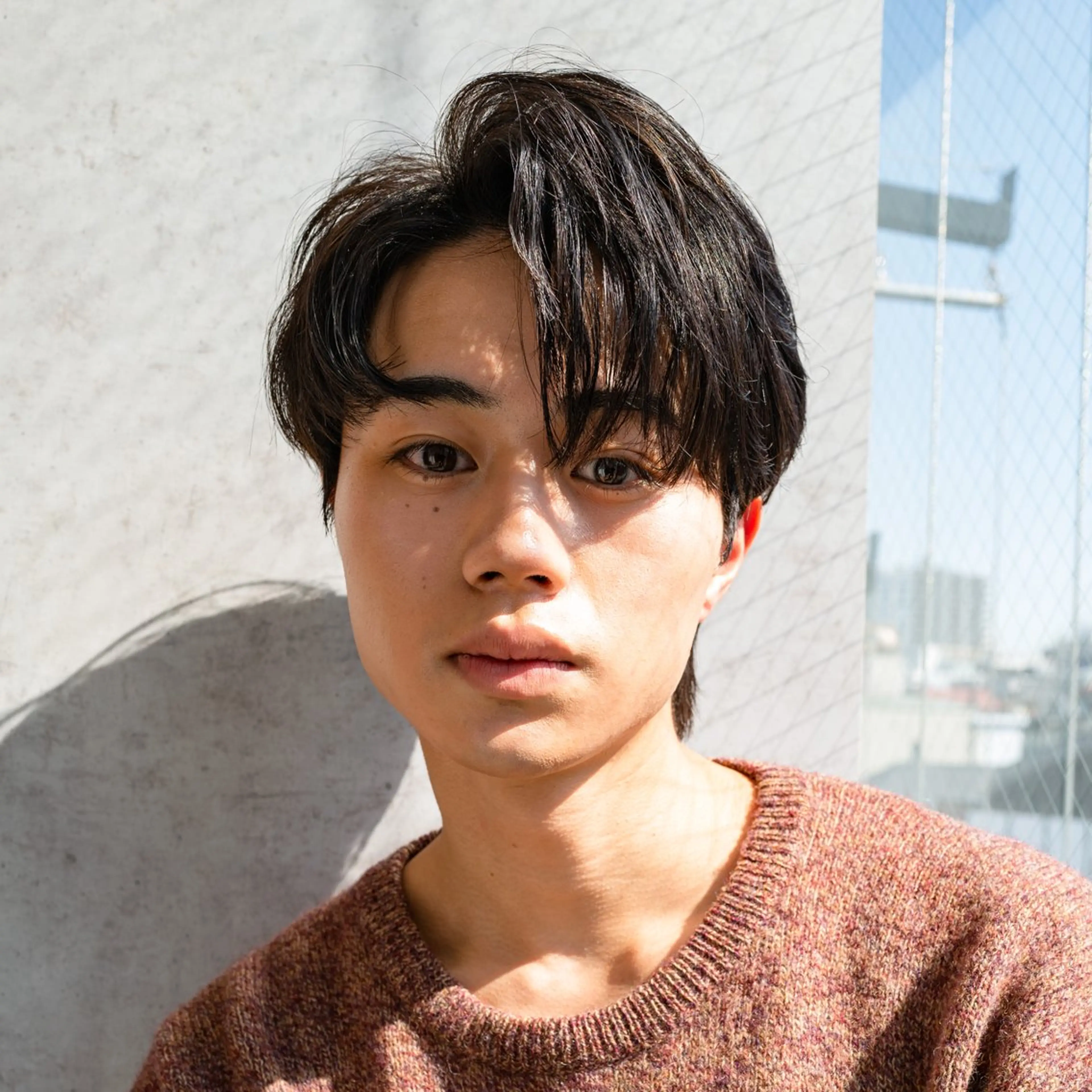 ショート カラー パーマ メンズ アップバング ダウンパーマ メンズパーマ メンズツイストパーマ 刈り上げ カット 朝楽メンズパーマ 🥇メンズカット吉田のヘアスタイル