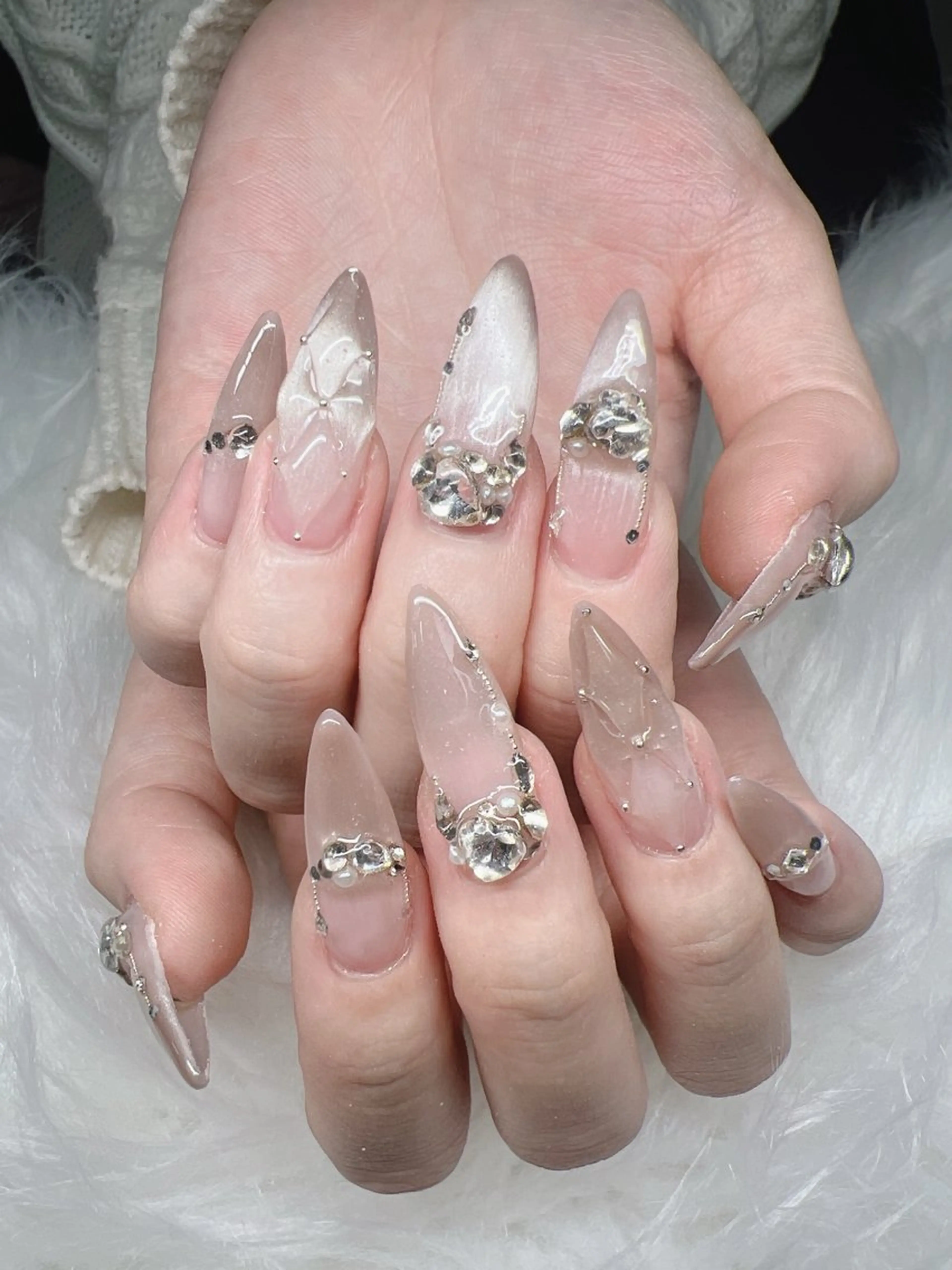 ネイル ハンドネイル Lee Nails チップ長さだし専門店のネイルデザイン