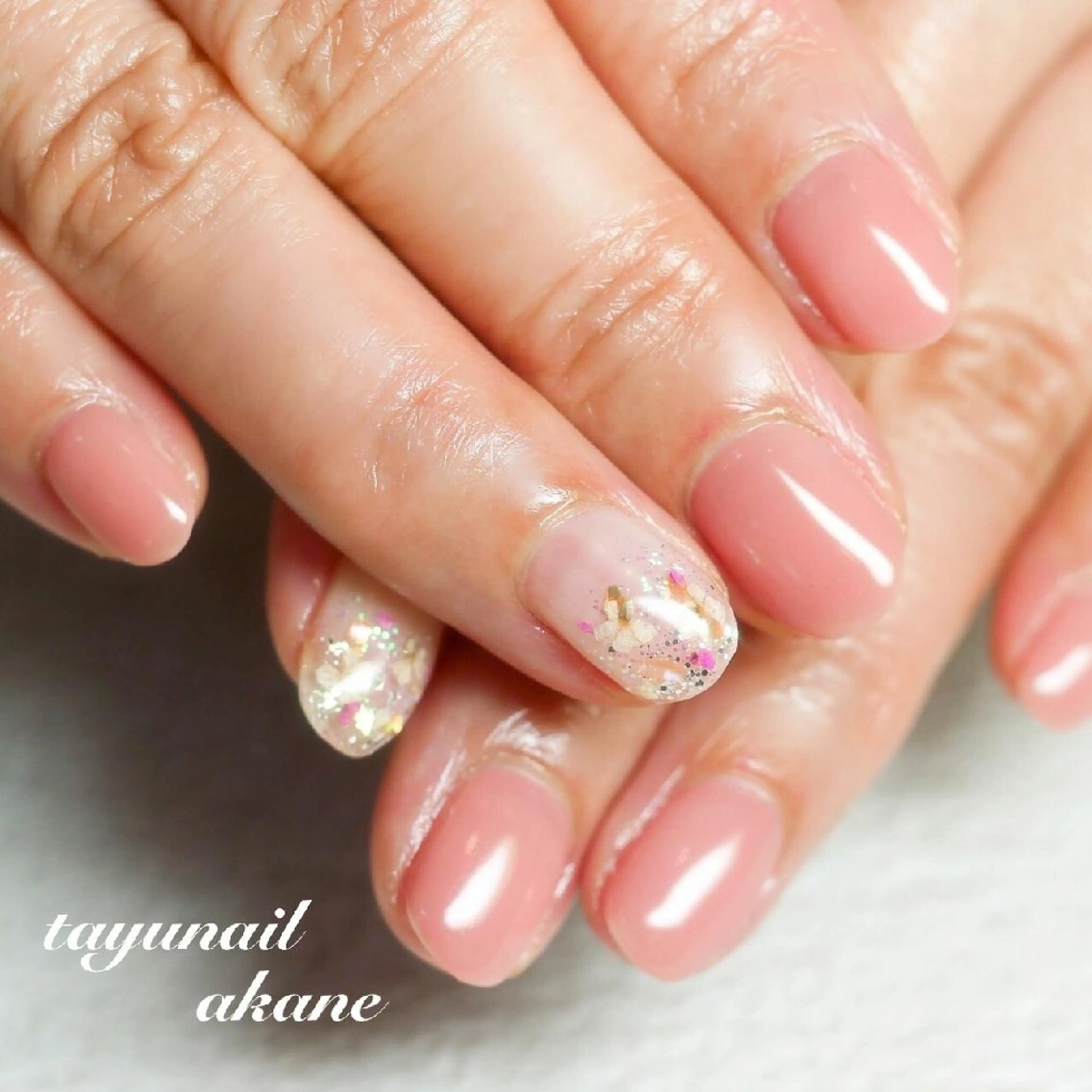 ネイル アートネイル ブルー フラワーネイル ジェルネイル パラジェル ネイルサロン 【たゆnail】のネイルデザイン
