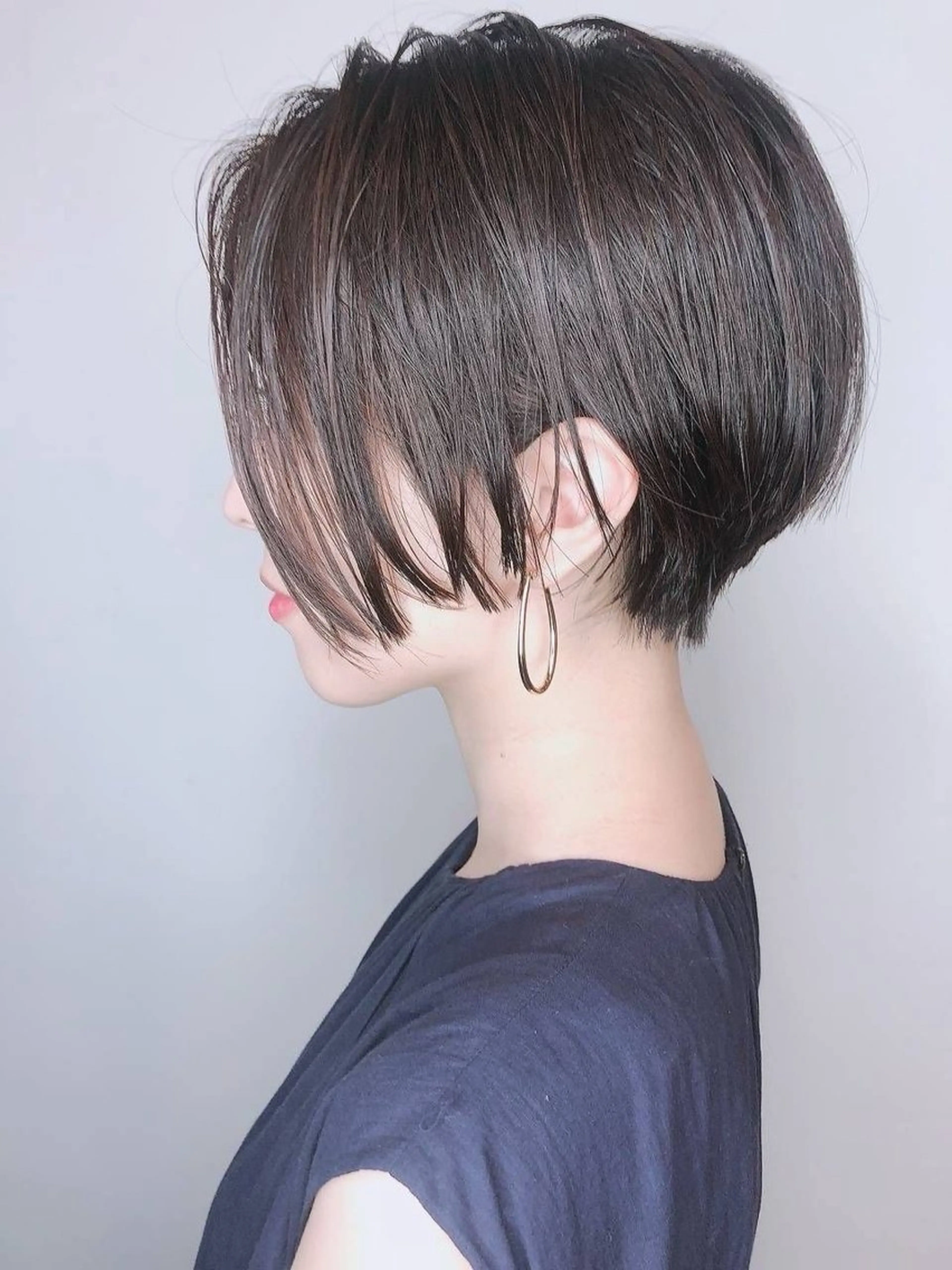 ショート ハンサムショート ショートヘア MINAMO 韓国レイヤーのヘアスタイル