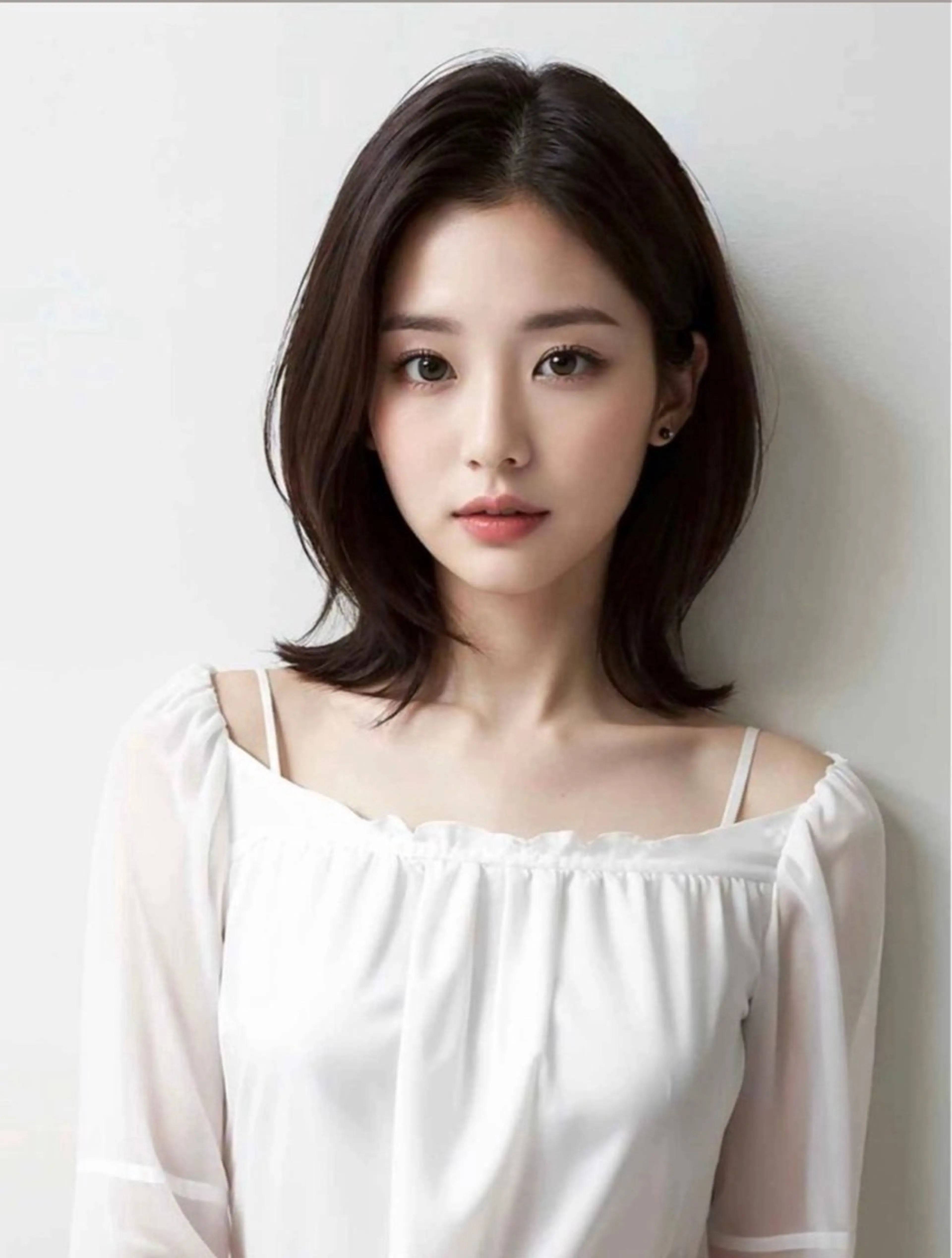 セミロング 韓国風くびれヘア/ 小顔レイヤー🧿小林のヘアスタイル