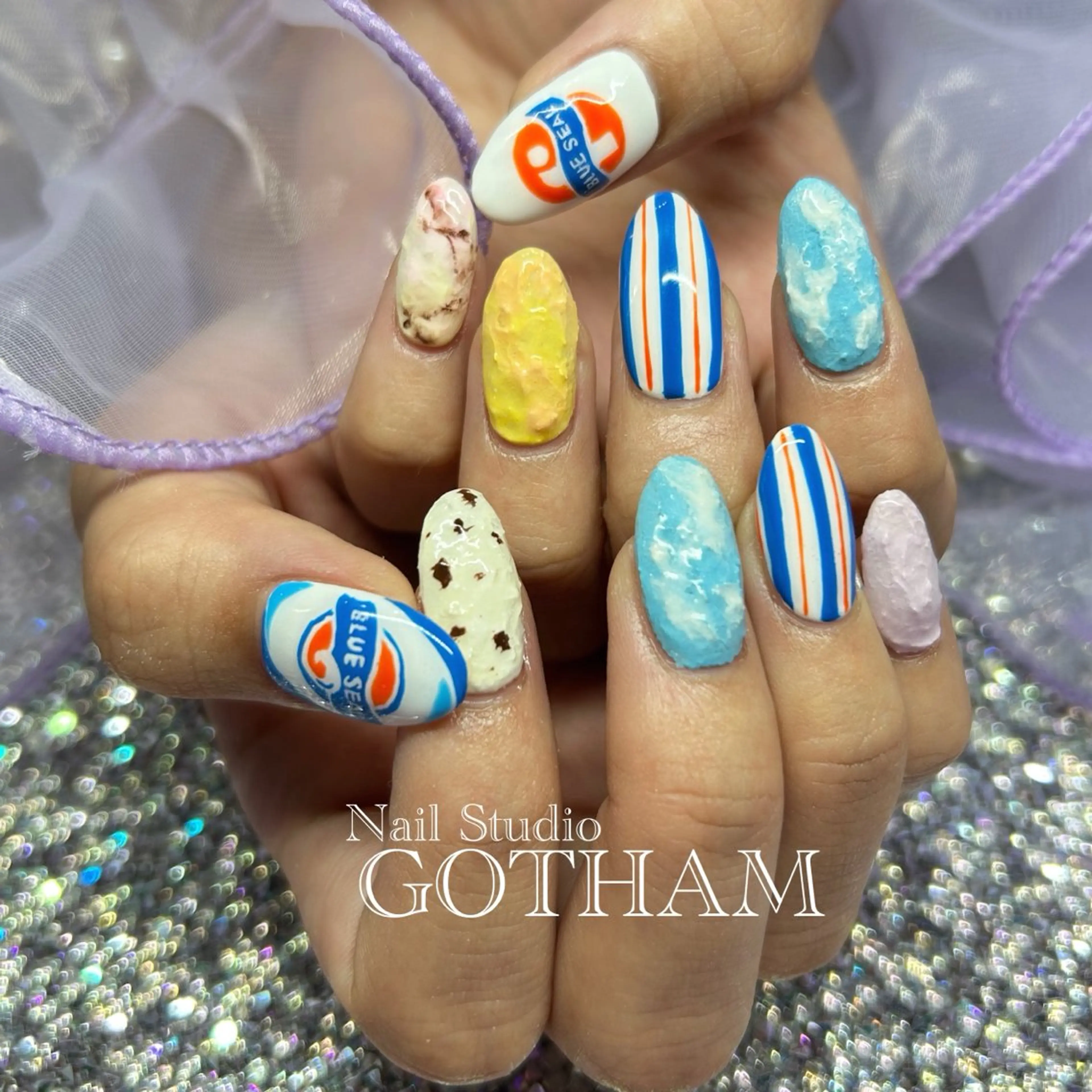 ネイル ハンドネイル 高円寺駅からすぐ🌈 ネイルGOTHAMのネイルデザイン