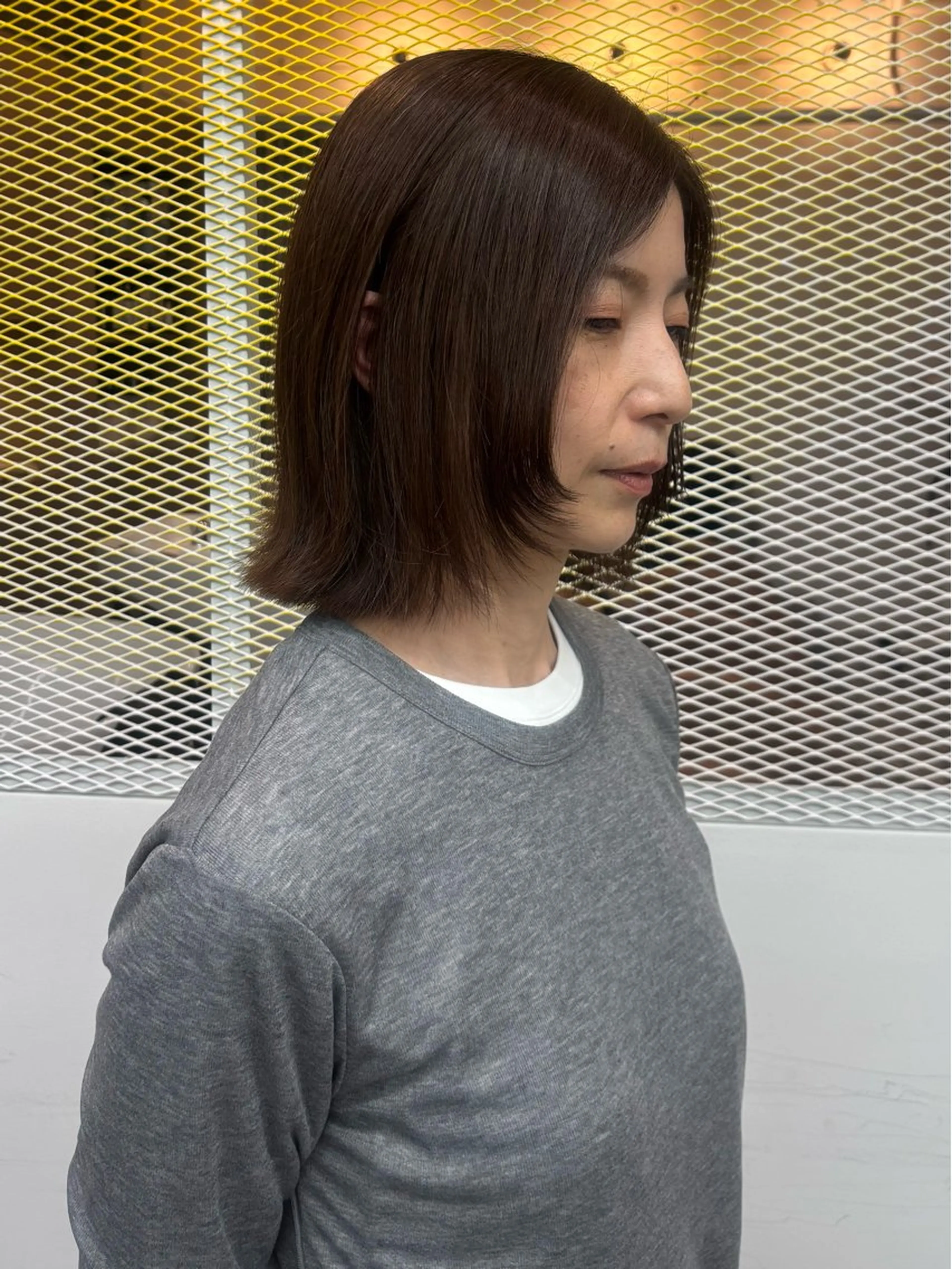 カラー ベージュカラー ヘーゼル ヘアカラー 國原 くるみのヘアスタイル