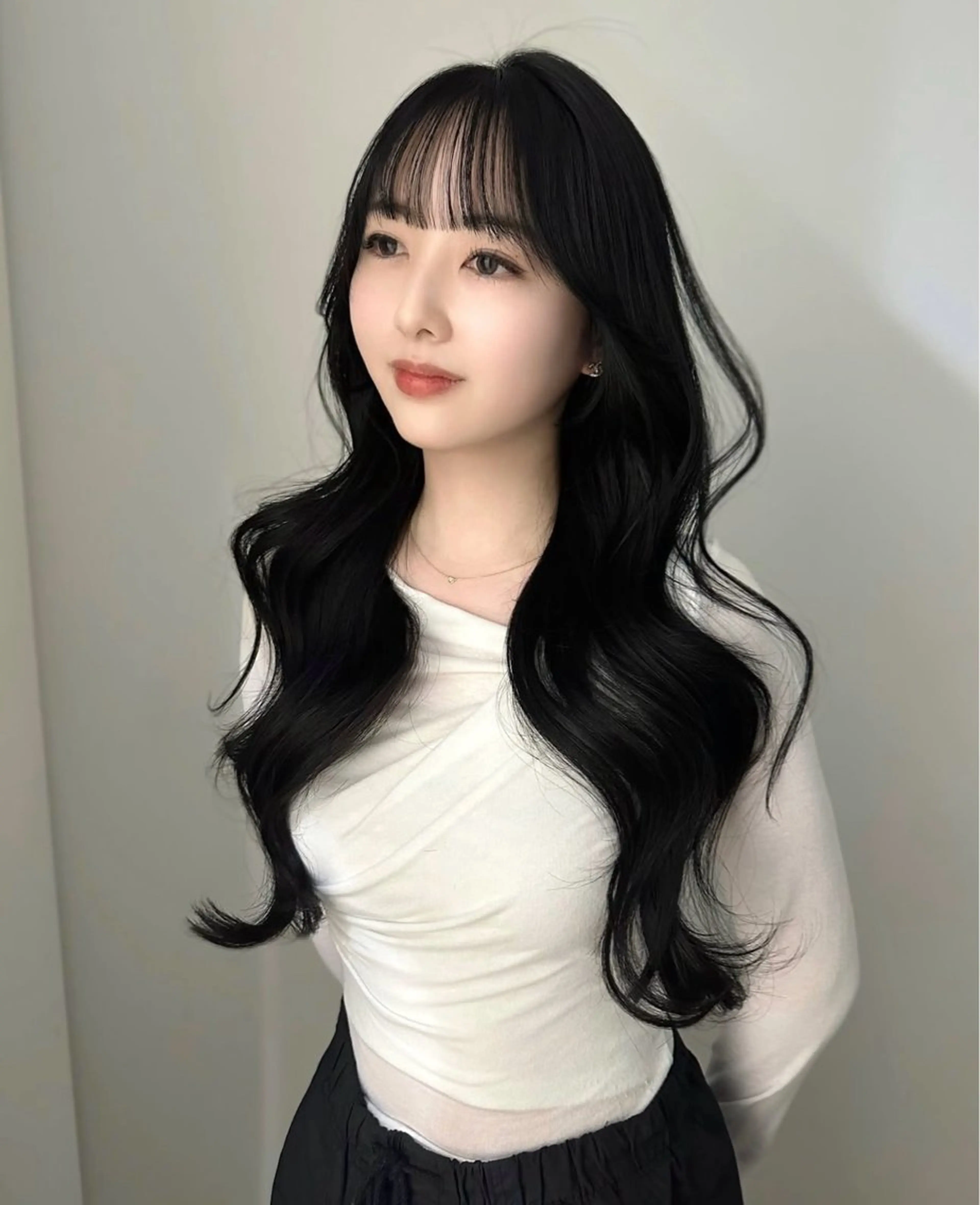 ロング 中嶋蓮 透明感カラー韓国ヘアのヘアスタイル