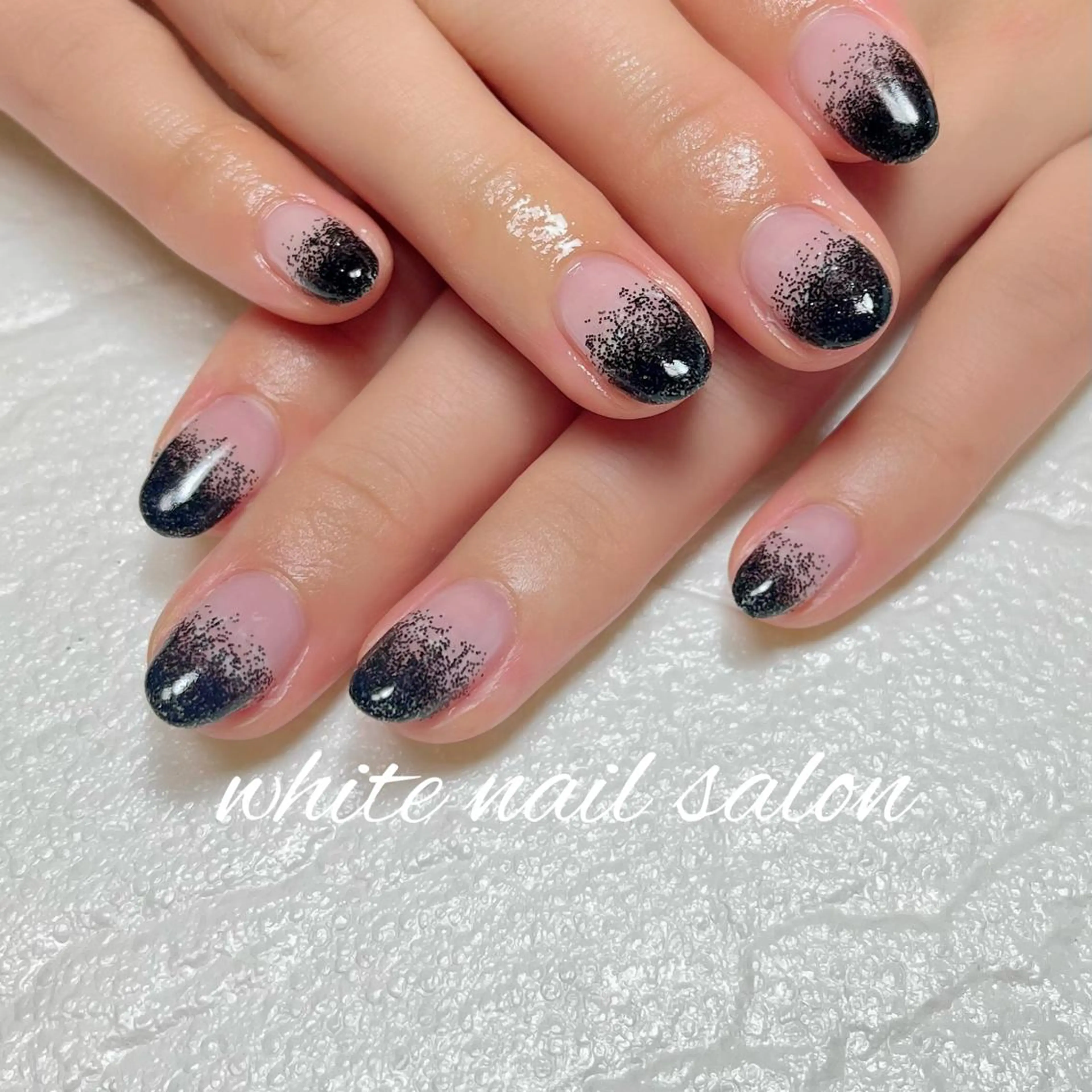 ネイル フットネイル ジェルネイル グラデーション ハードジェル ラメ(グリッター) white nail salonのネイルデザイン
