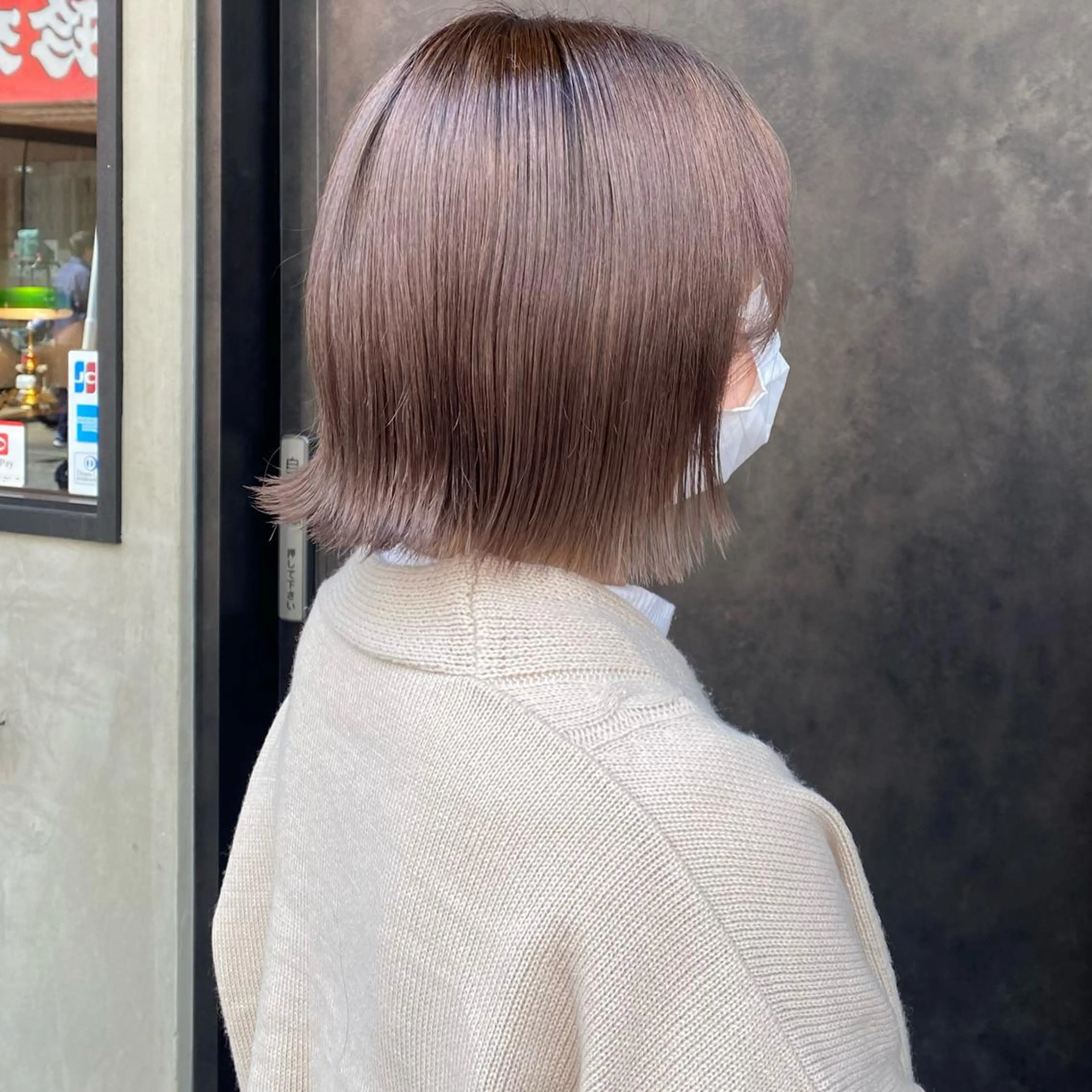 カラー ベージュカラー ピンクカラー ピンクベージュ ヘアカラー 比嘉 陽のヘアスタイル