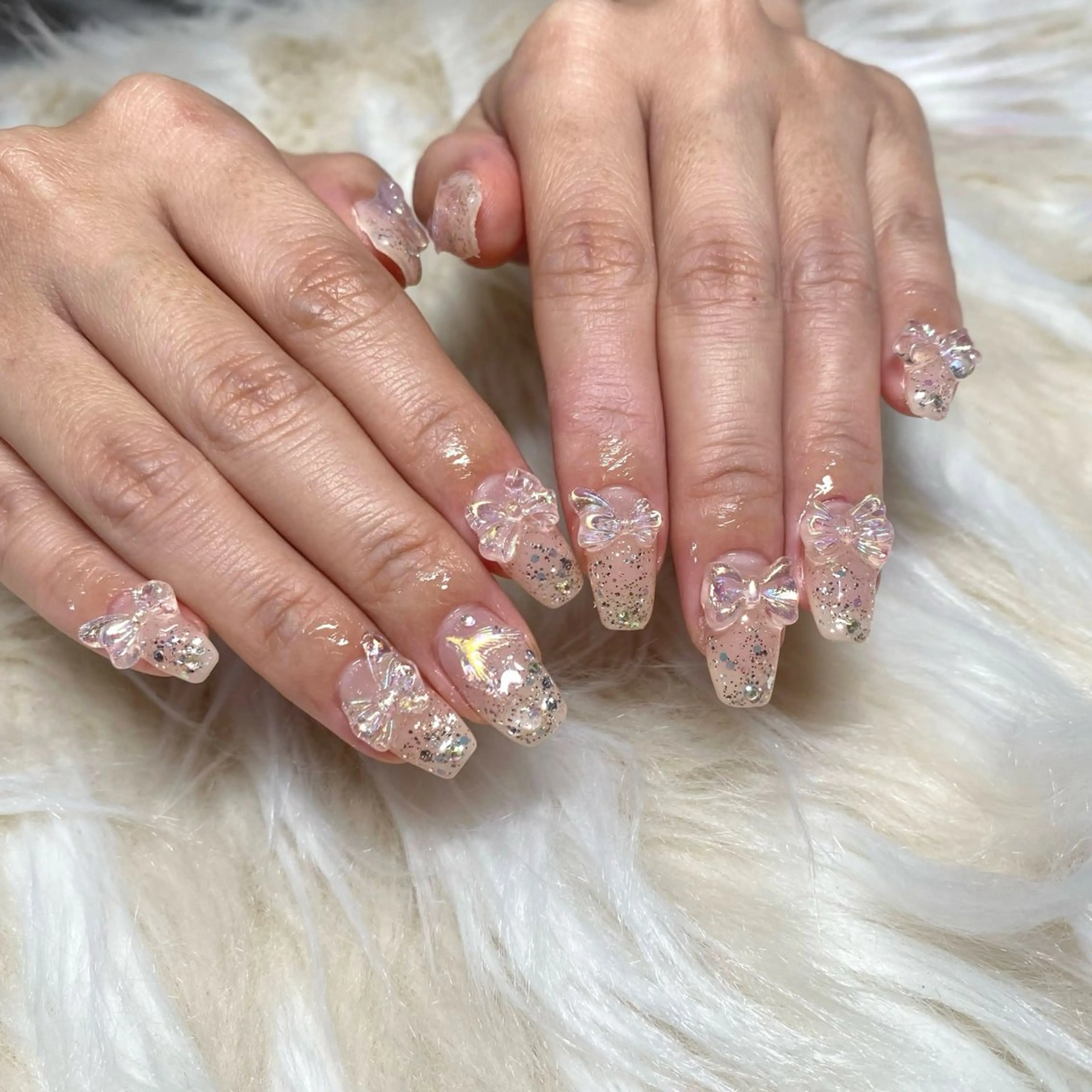 ネイル 長さ出し フレンチネイル ジェルネイル グラデーション 韓国ネイル ハンドネイル Nail&eye Belire 新宿のネイルデザイン