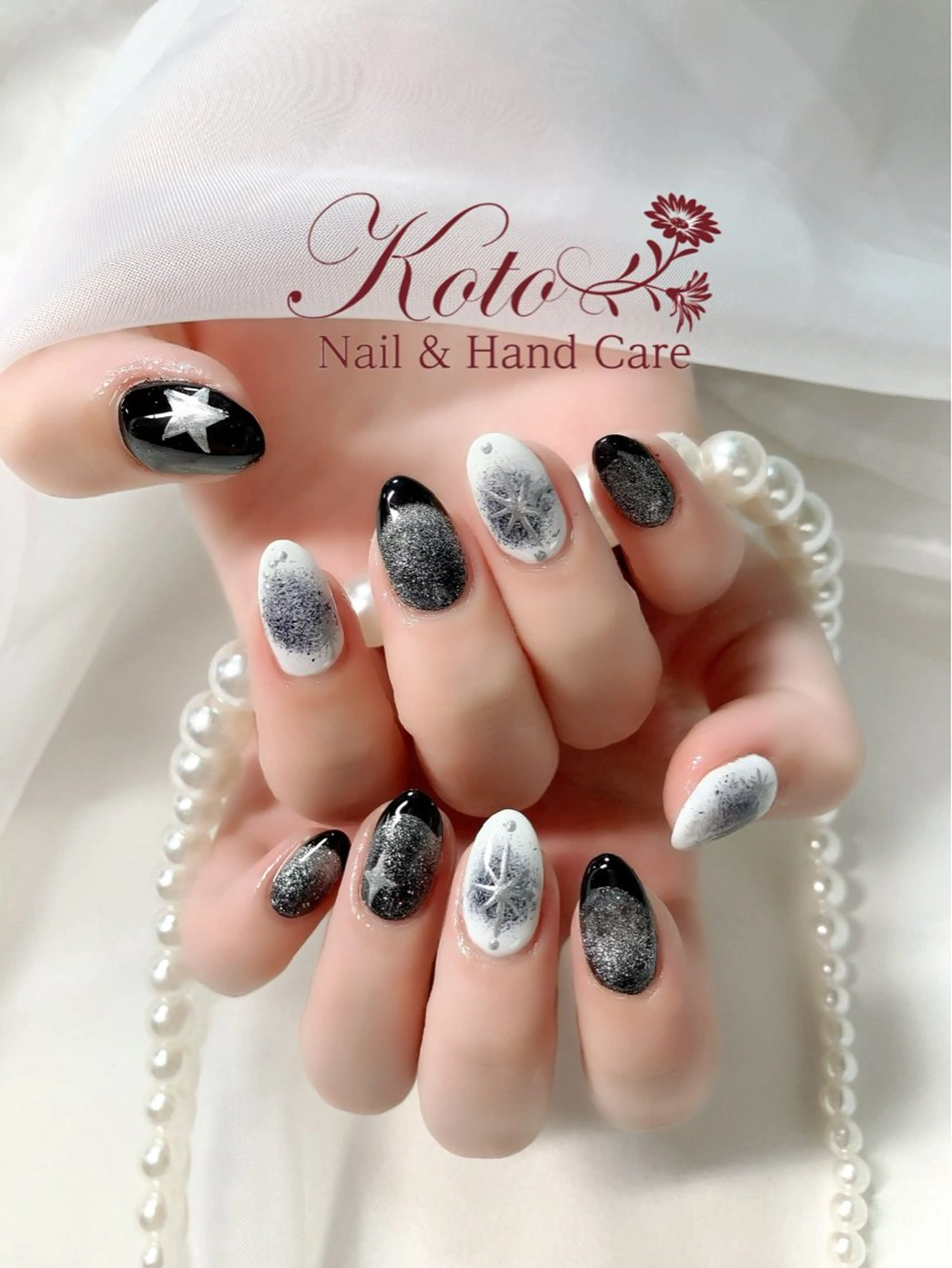 ネイル 長さ出し ジェルネイル マグネットネイル 持ち込み ニュアンスネイル ハンドネイル Nail Salon KOTOのネイルデザイン