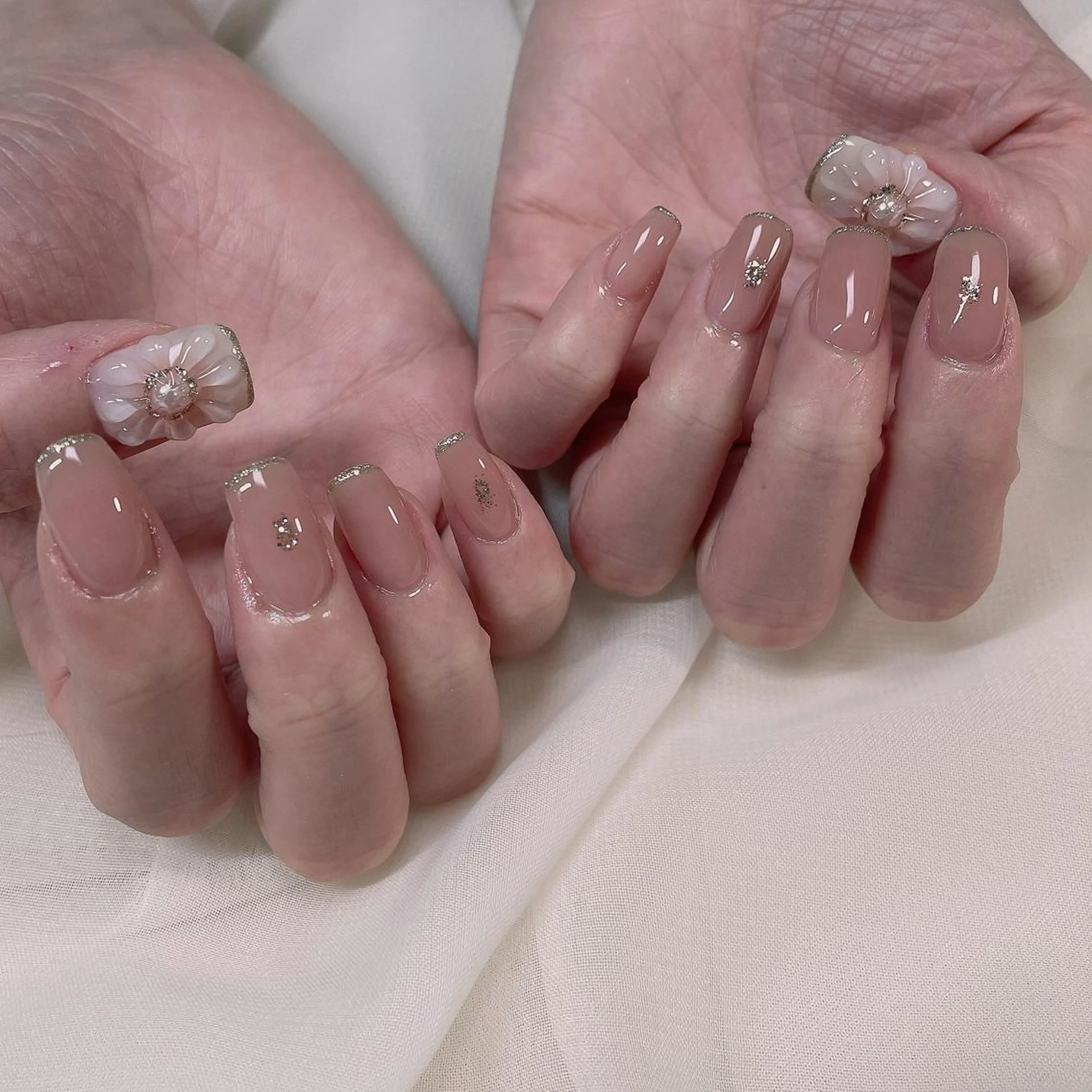 ネイル アートネイル 𓂃🦢Aurora Swan🌙𓂃のネイルデザイン