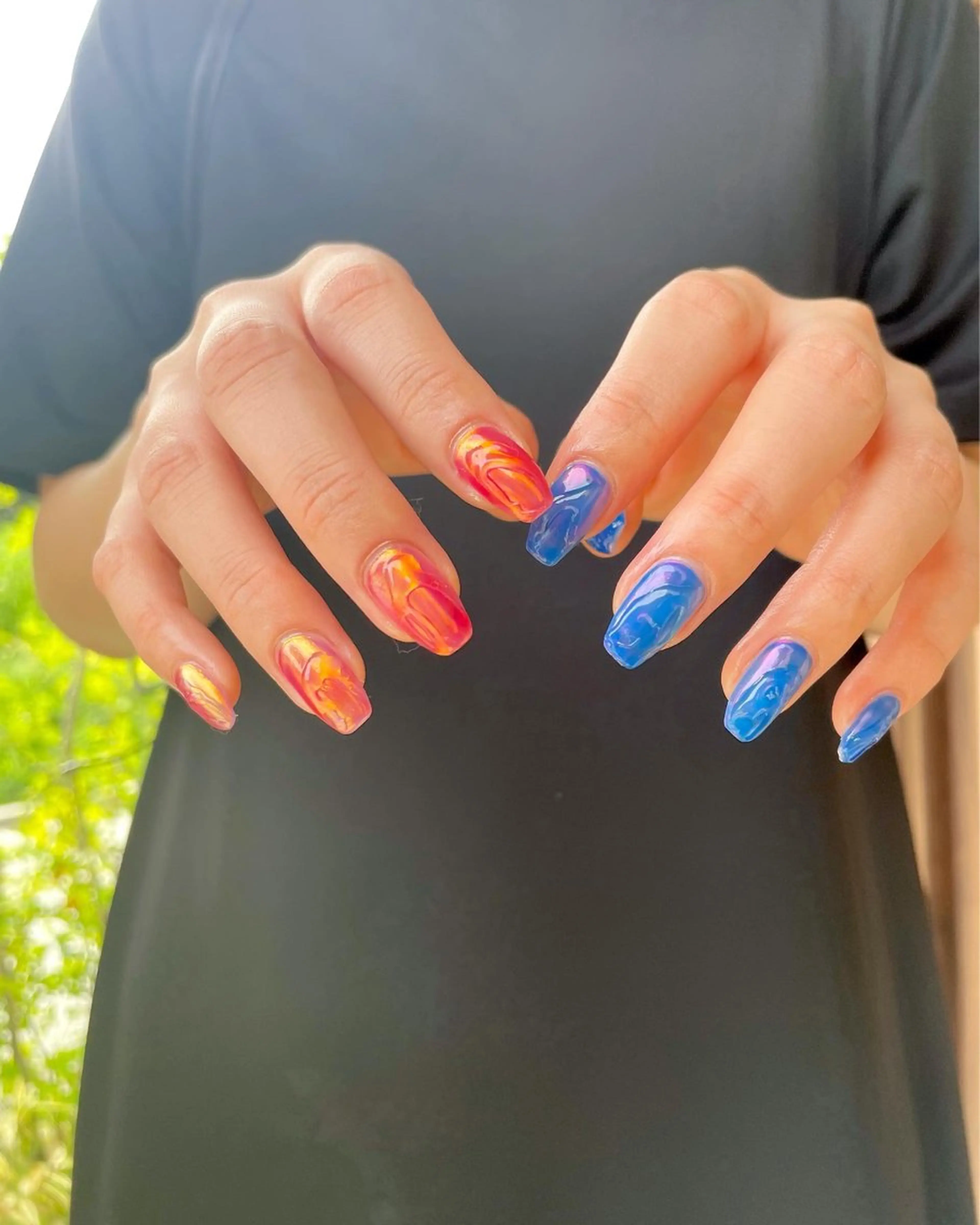 ネイル フットネイル ジェルネイル 氷ネイル・うるうるネイル 韓国ネイル マグネットネイル ハンドネイル フットネイル 甲府市徳行 🧸prunelleのネイルデザイン