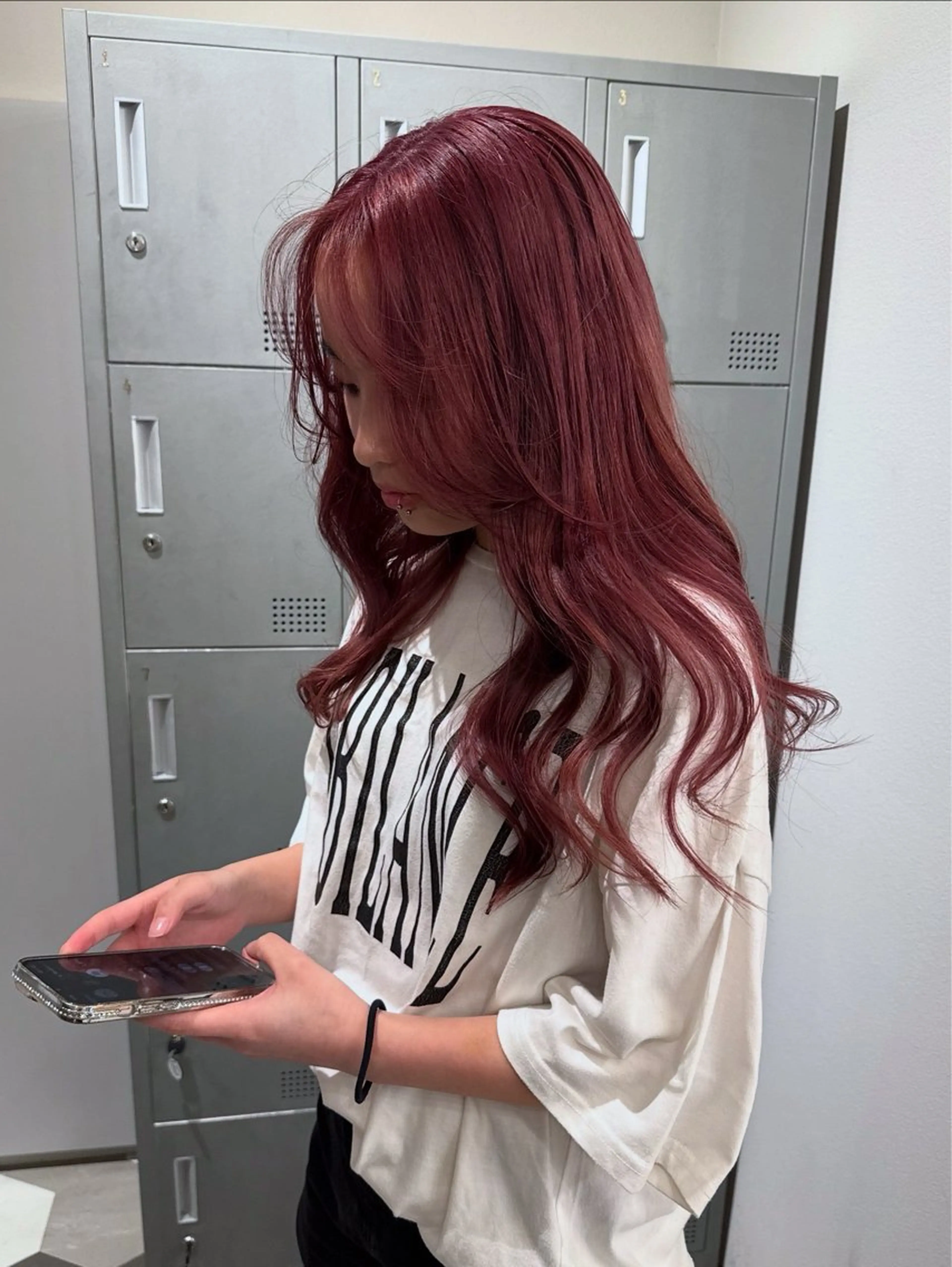 セミロング カラー ヘアカラー トリートメント ブリーチ/アレンジ 天満/chihiroのヘアスタイル