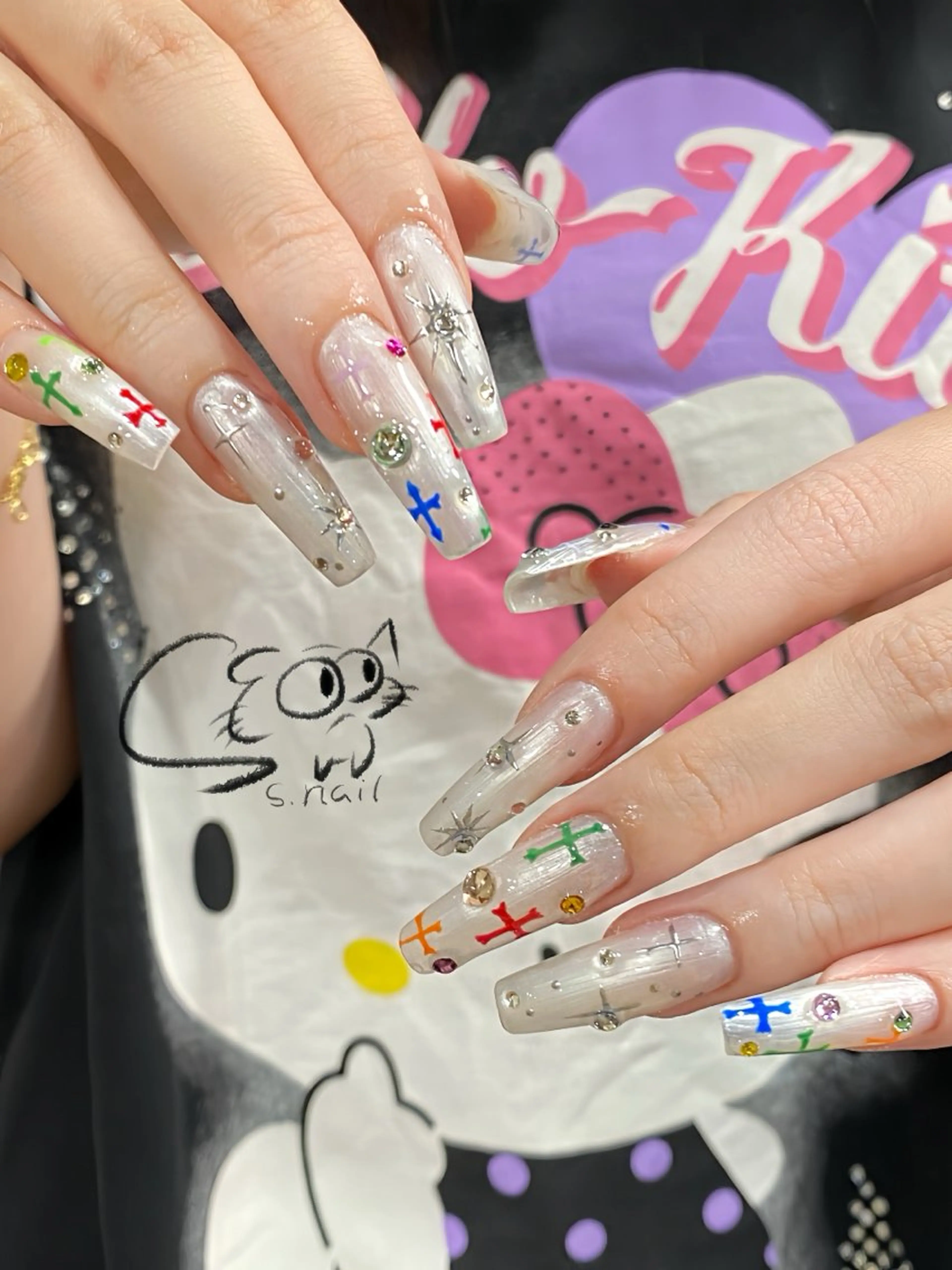 ネイル チークネイル フレンチネイル グラデーション マグネットネイル ワンカラーネイル S.nail _のネイルデザイン