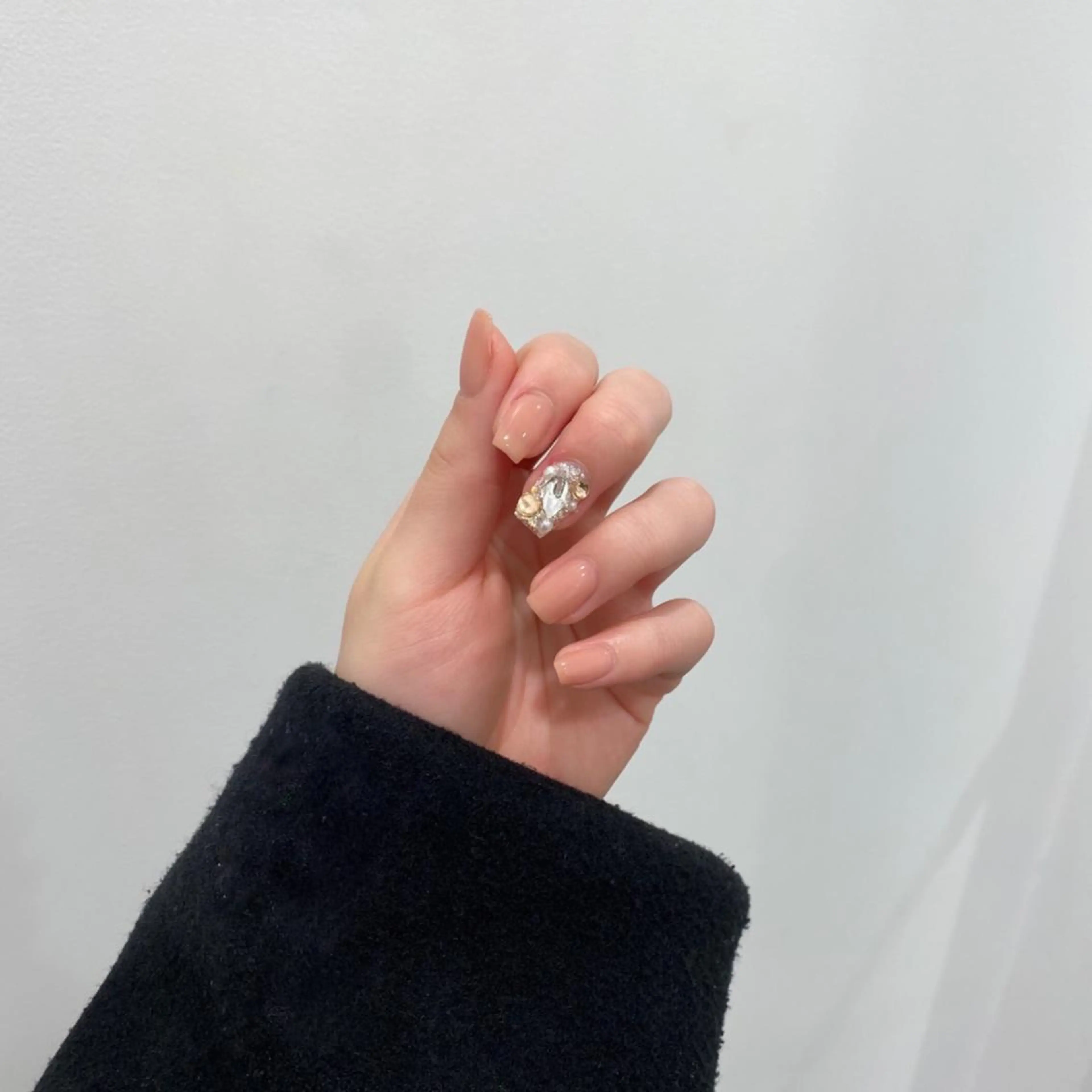 💎オフ込み　シンプル自爪💎（ワンカラー、1色グラデーション、可愛い無料パーツ付き！！）の写真