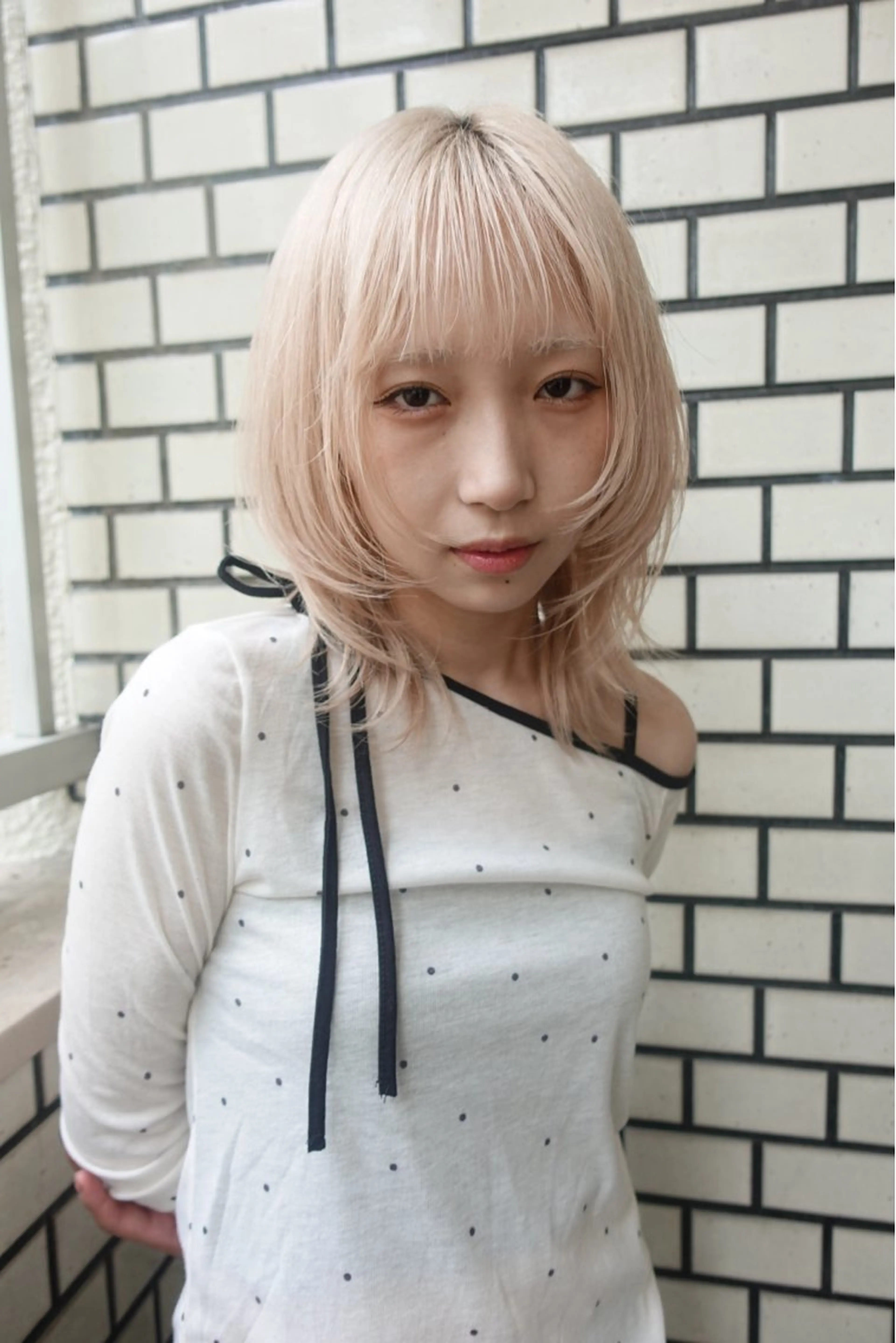 ミディアム カラー ブリーチ ブロンド ホワイトブロンド 🩵izu 🩵のヘアスタイル