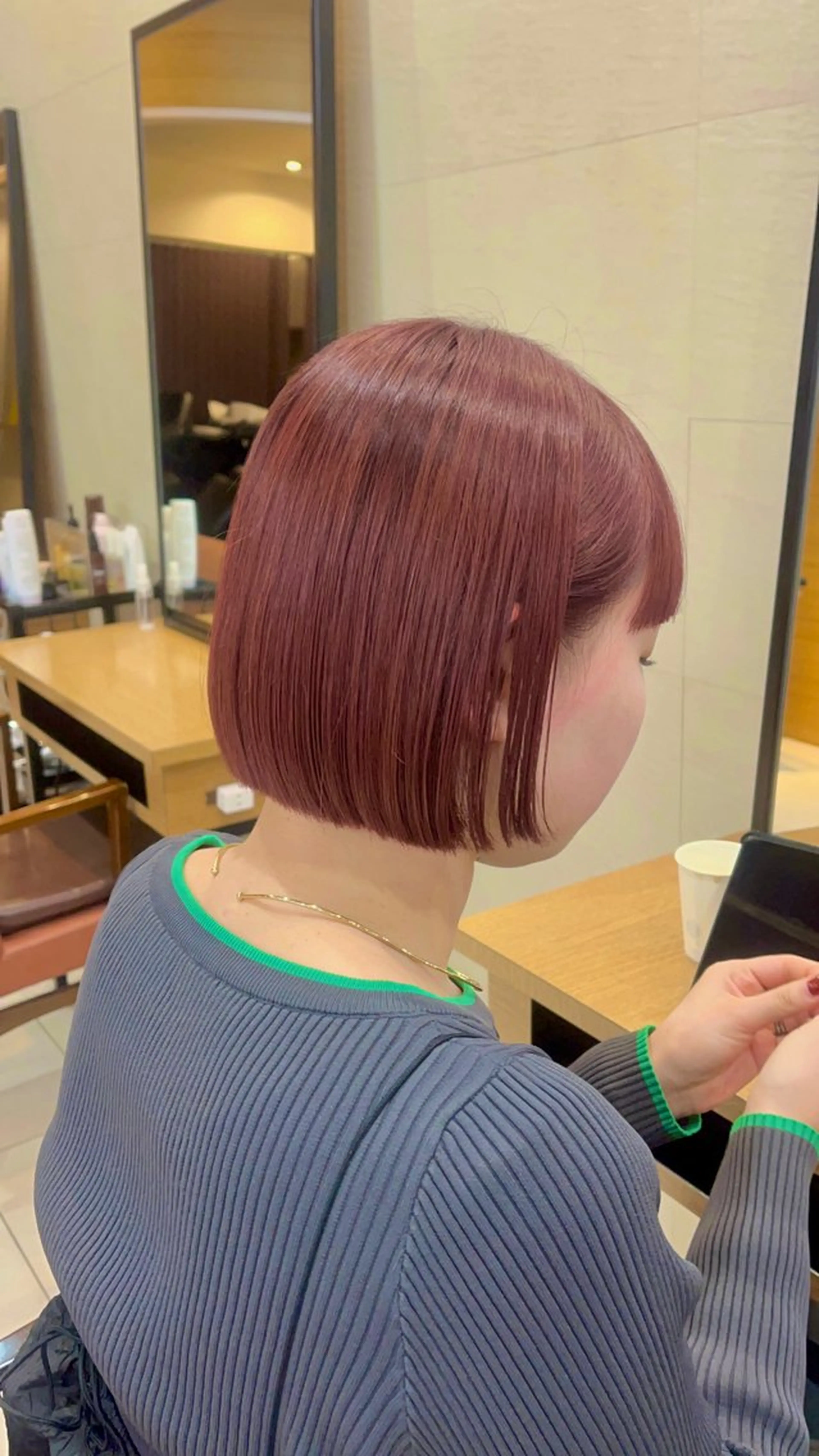 ショート カット ヘアカラー トリートメント 🌸暖色カラー/ボブ 一色愛海🌸のヘアスタイル