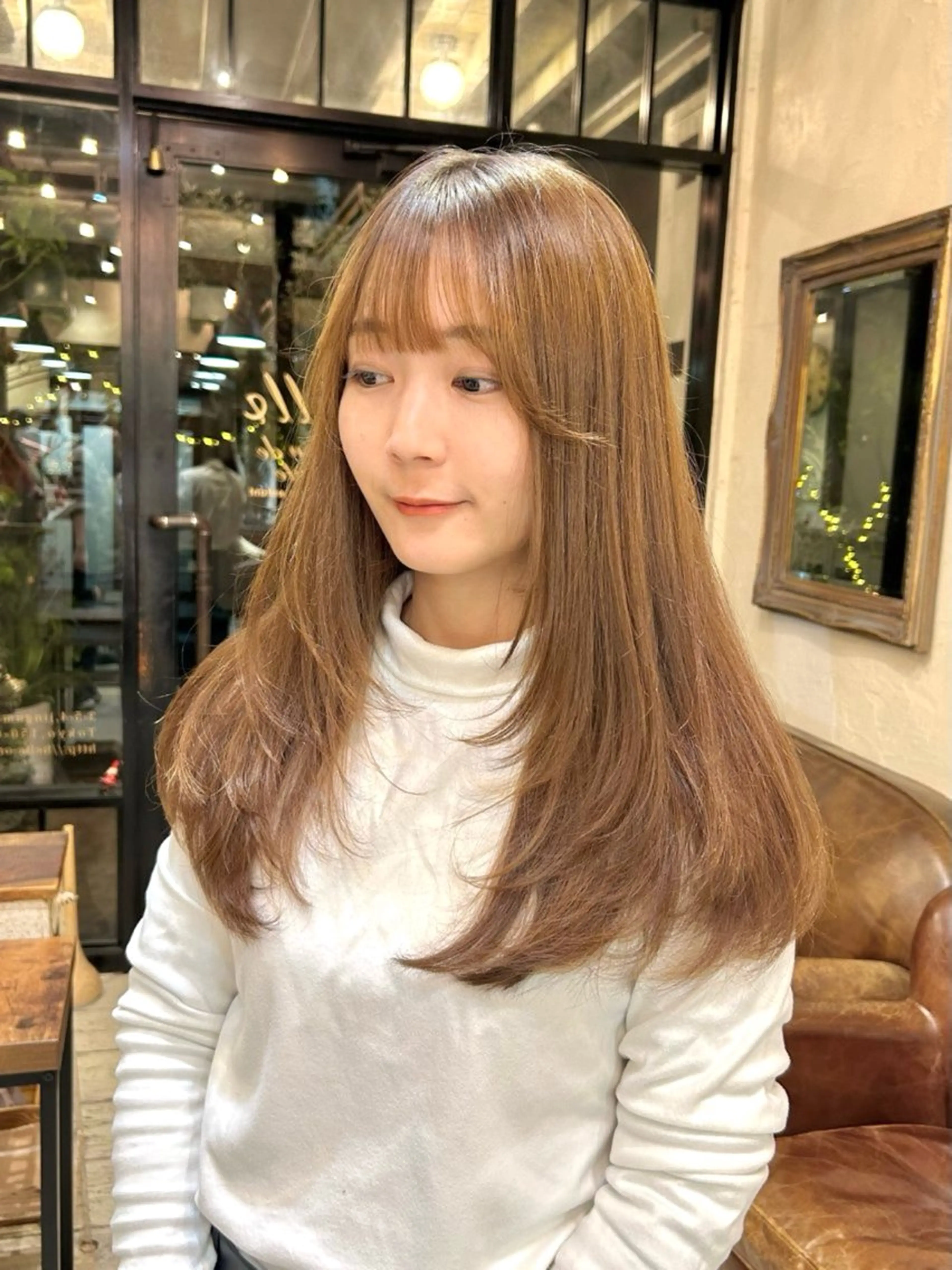 ロング yuu 🪴 透明感 カラー/メンズパーマのヘアスタイル