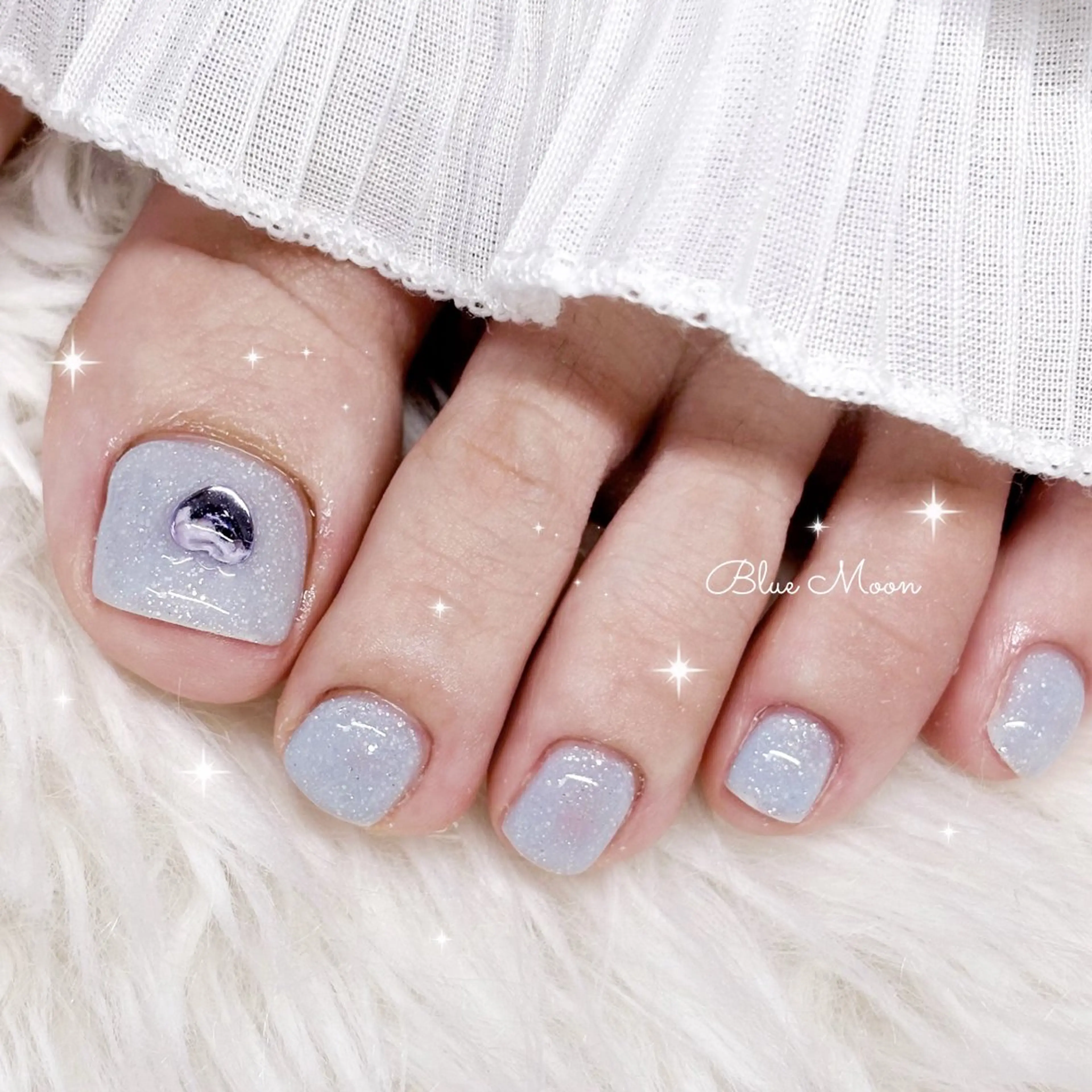 ネイル ハート フットネイル nail salon Blue Moonのネイルデザイン