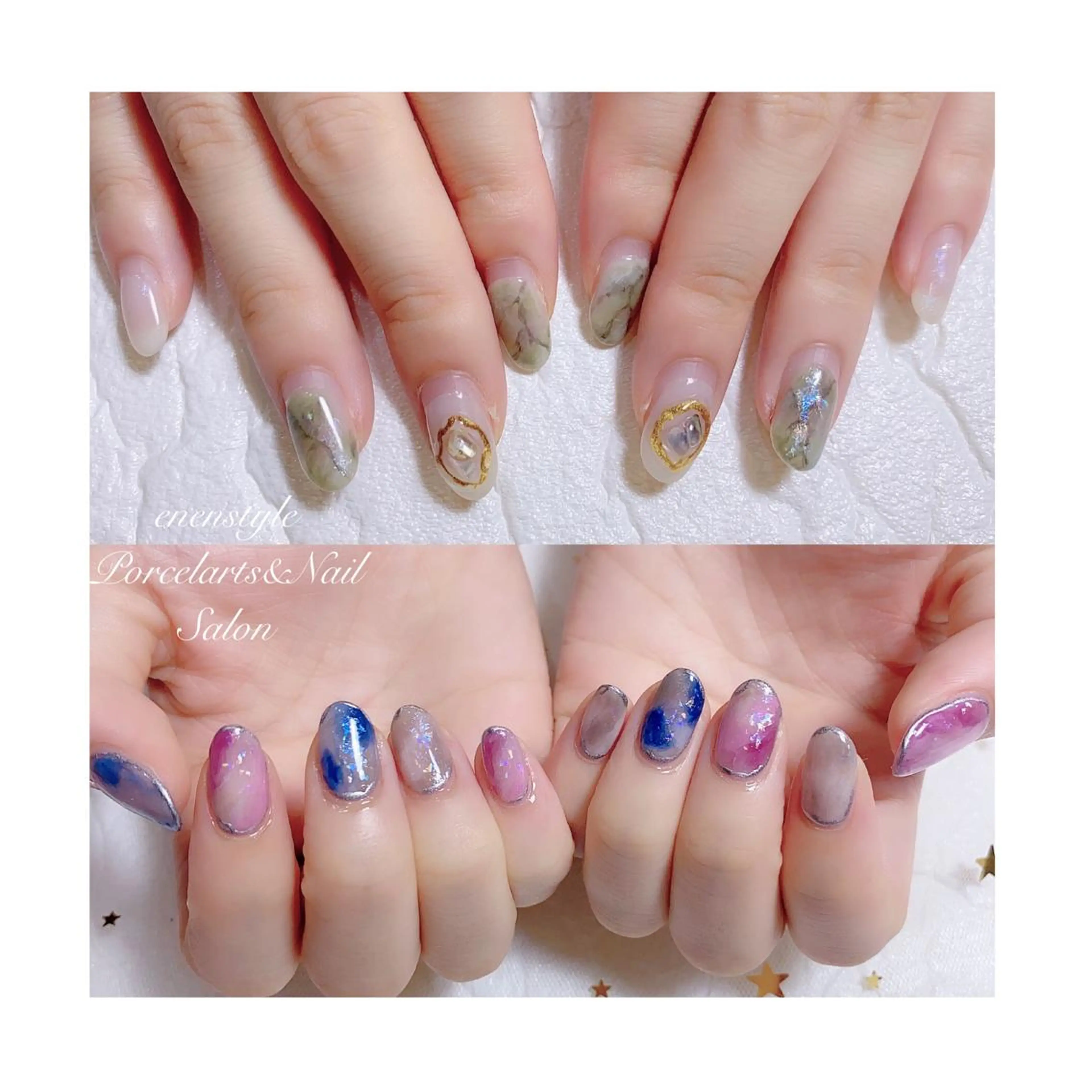 ミディアム ネイル ジェルネイル ニュアンスネイル オフィスネイル ワンカラーネイル パラジェル ハンドネイル 👑enen style👑のネイルデザイン