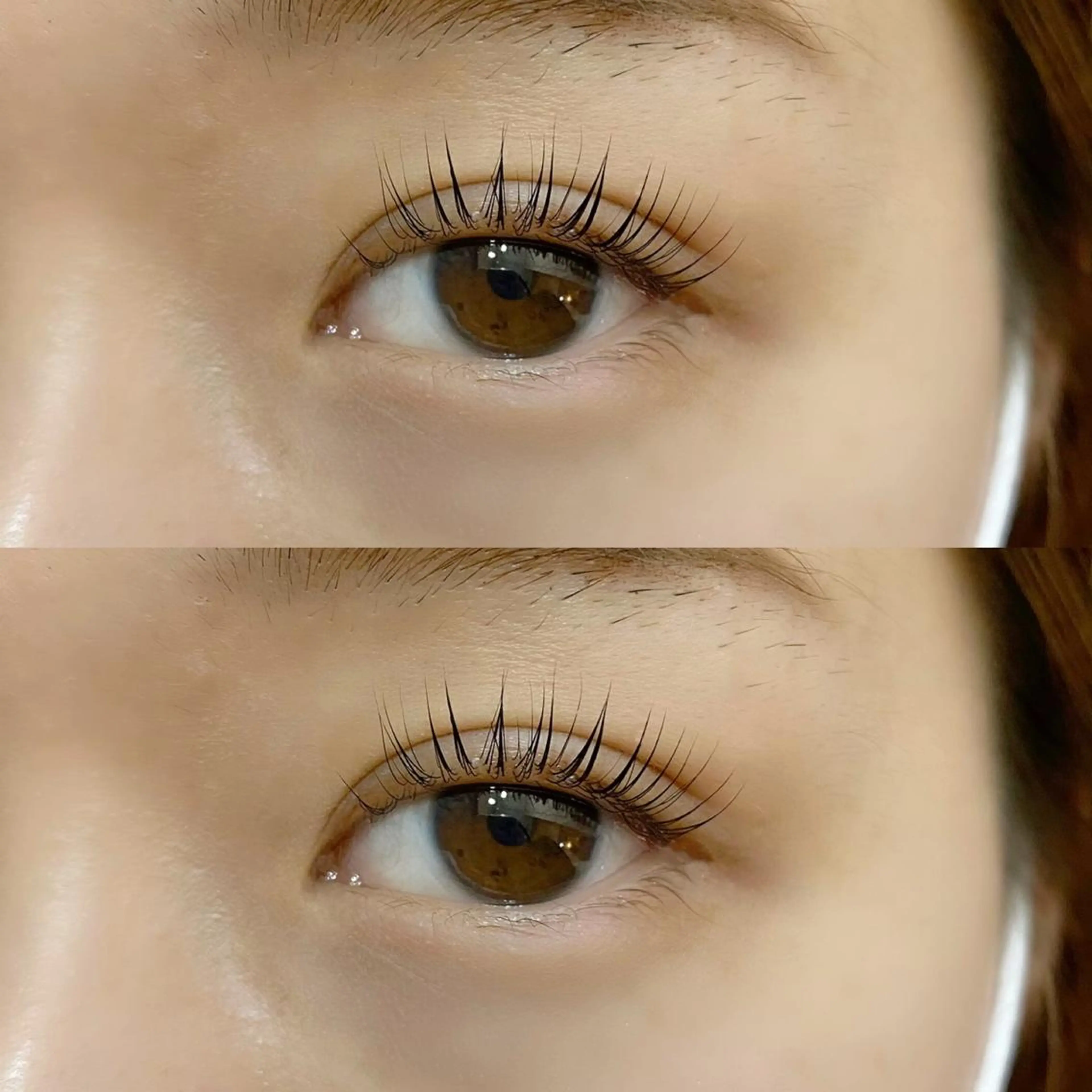 カラー パーマ マツエク・マツパ ブラウンカラー カラーマツエク フラットラッシュ パリジェンヌラッシュリフト まつげパーマ RIKO [Ril eye]のマツエク・マツパデザイン