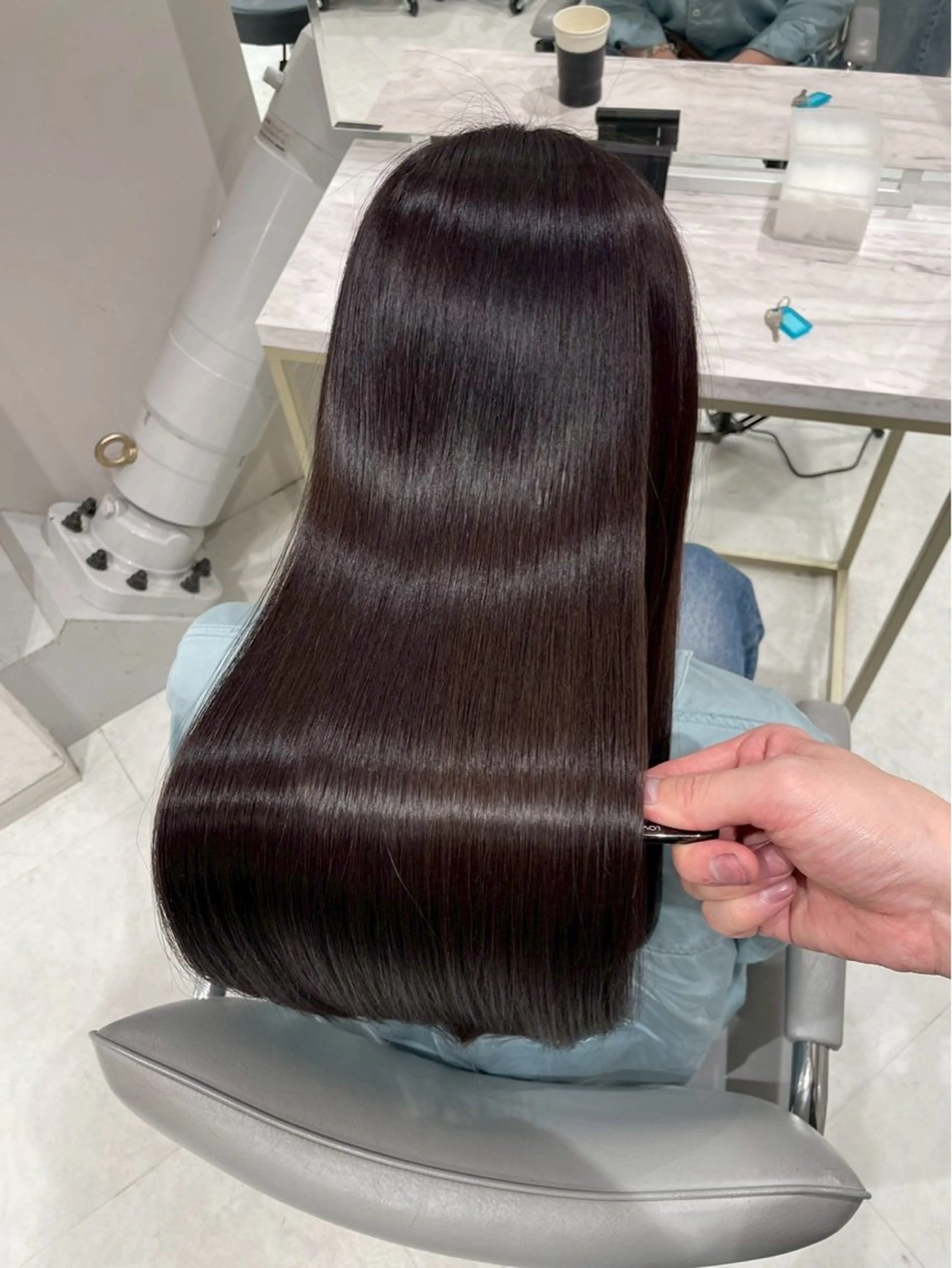 【ご来店３回目まで同じ価格👀】髪質改善&縮毛セット🉐縮毛矯正+カット+髪質改善トリートメントの写真