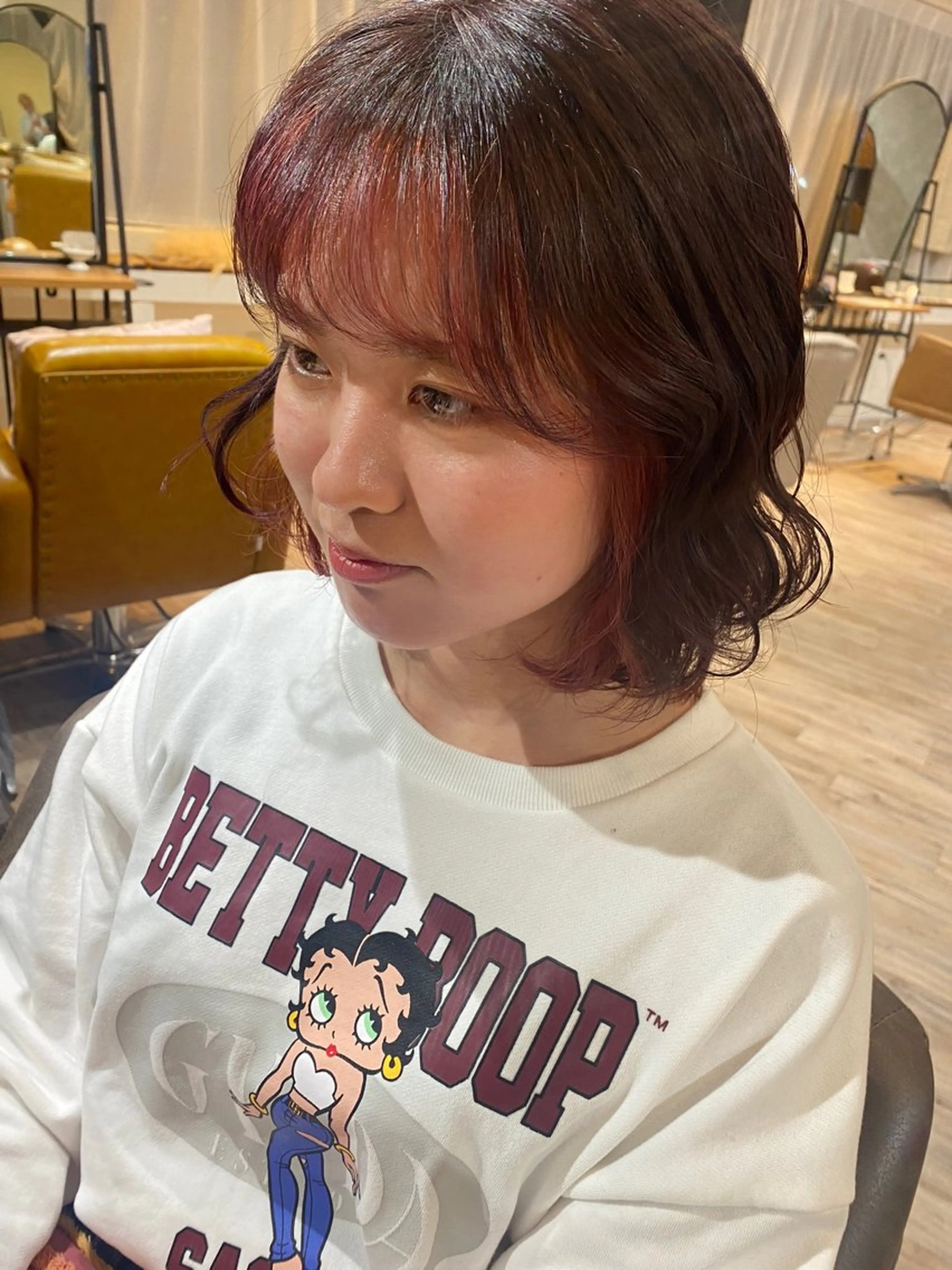 ミディアム カラー CURE nex the salon 表参道所属・美髪矯正/髪質改善 🫧山﨑　真歩🫧のヘアスタイル