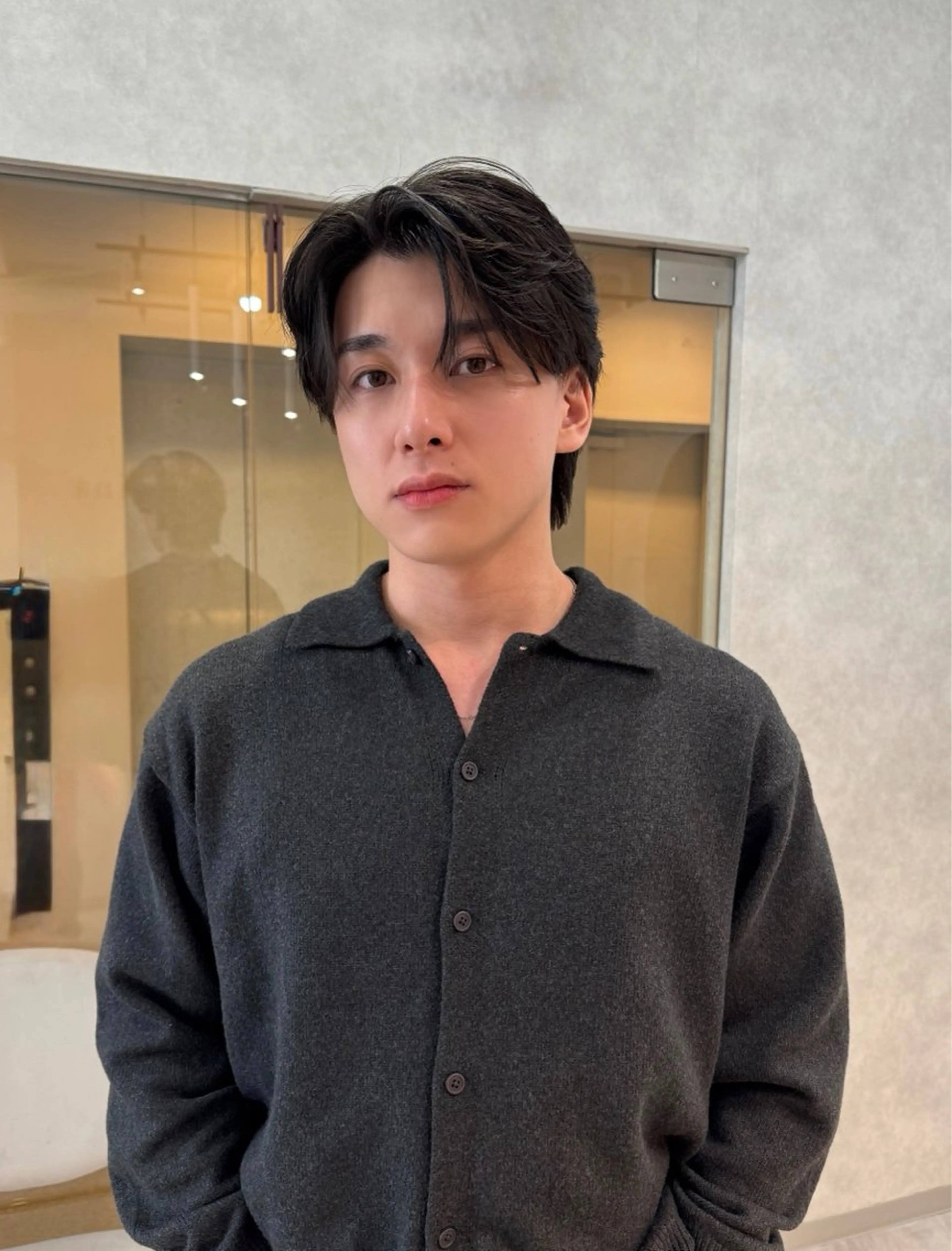 メンズ センターパート mahoメンズ/韓国 🦋センターパートのヘアスタイル