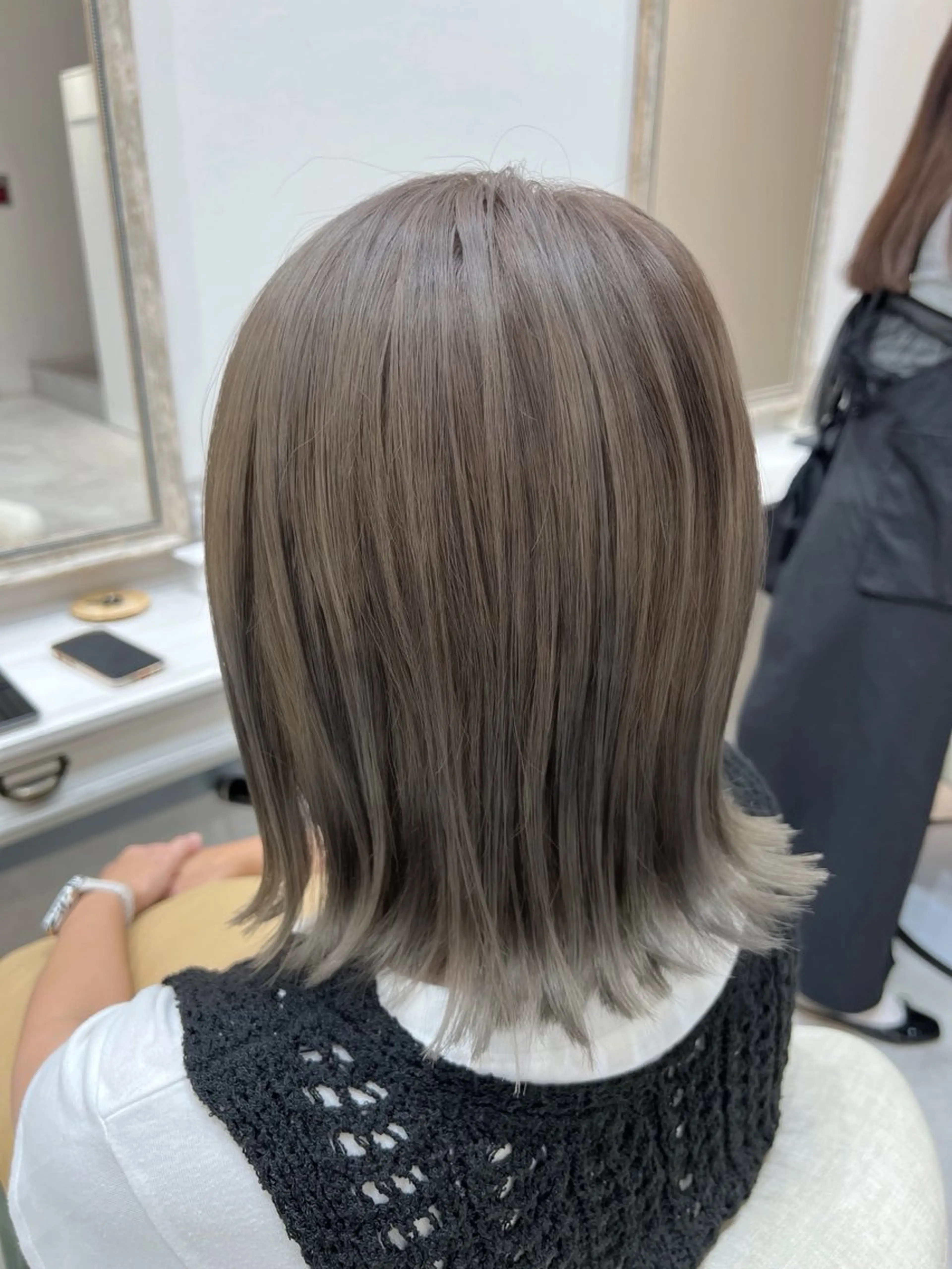 ミディアム カラー 縮毛矯正×艶カラー /中村勇太のヘアスタイル