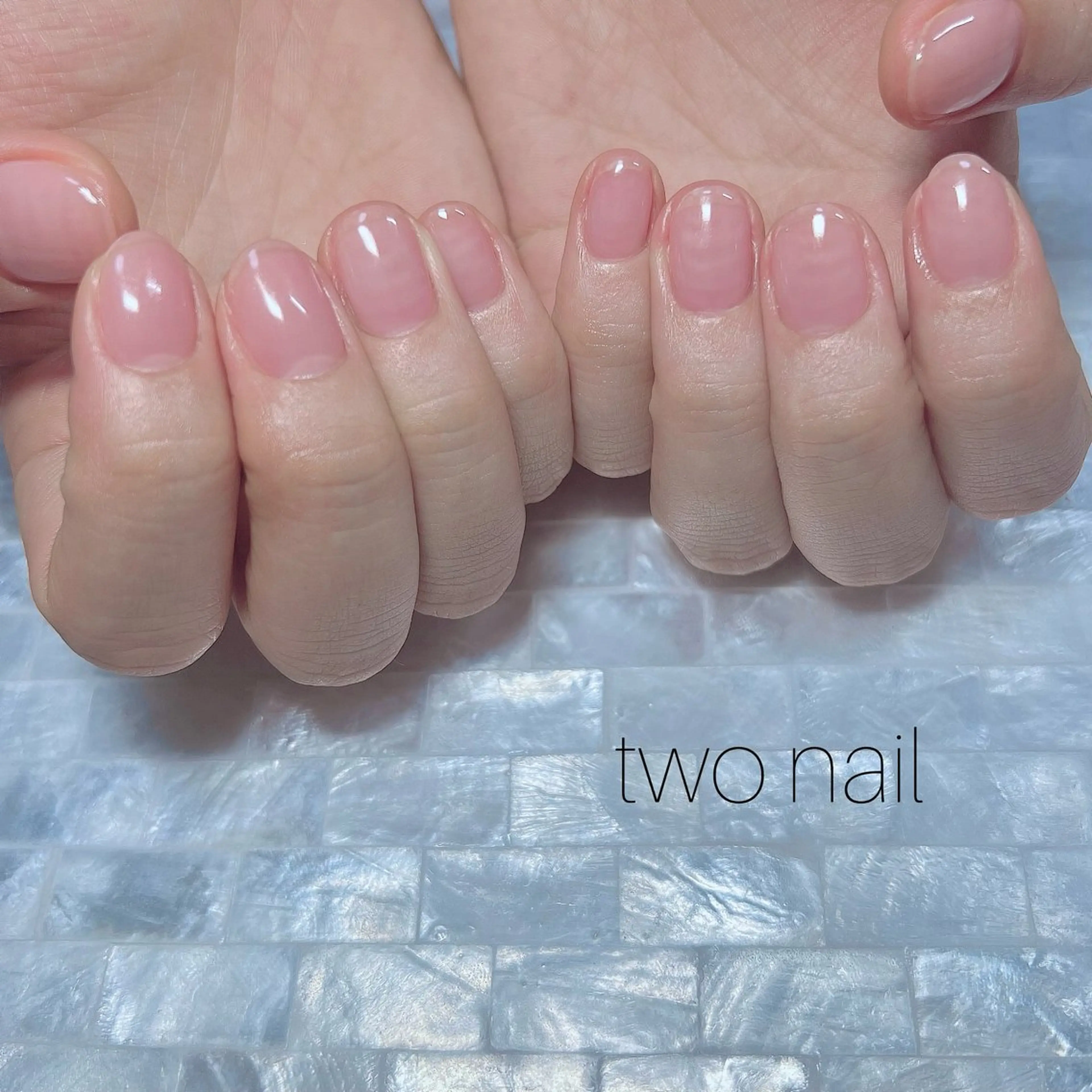 ネイル ネイルチップ ホワイト ハンドネイル two nailのネイルデザイン