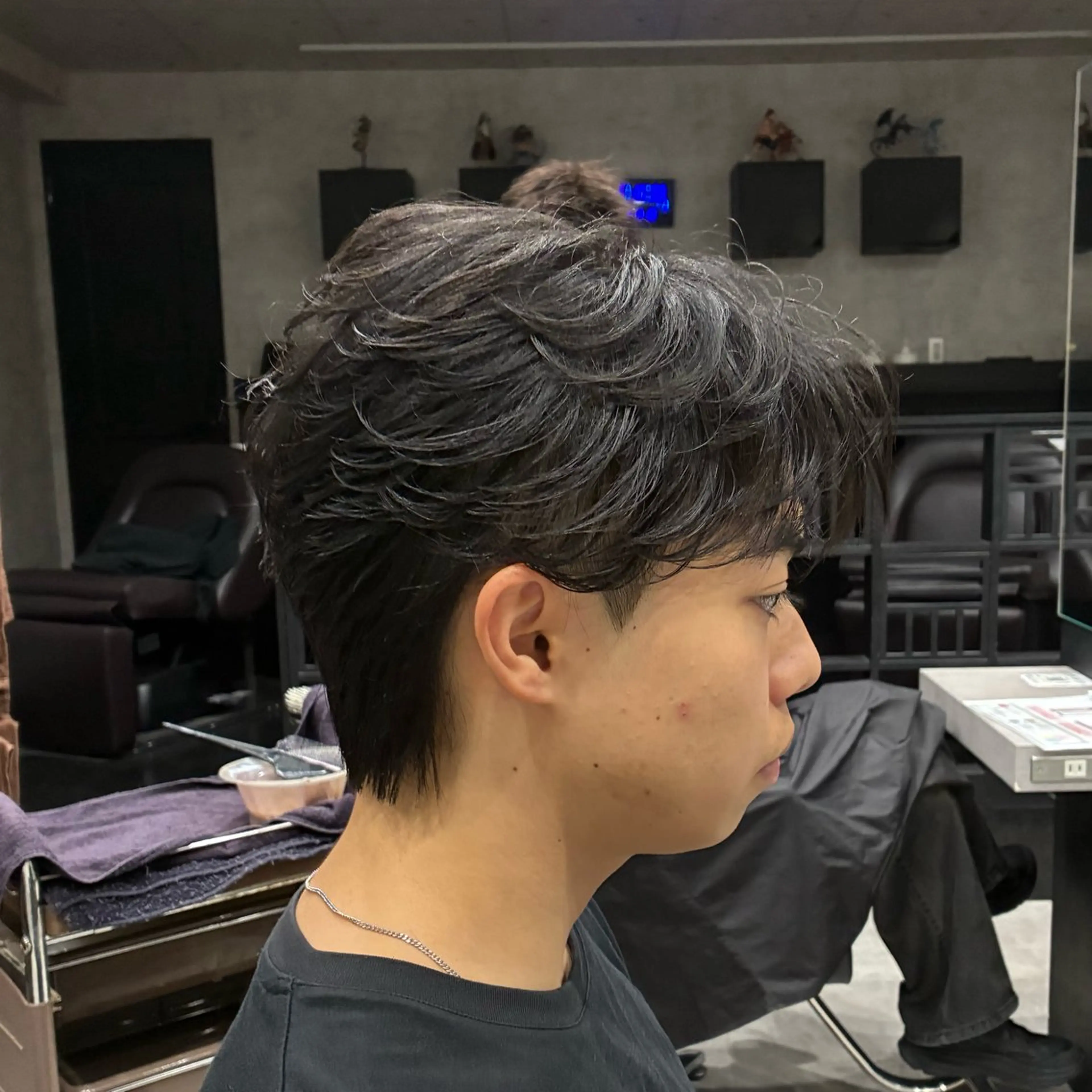 ショート パーマ メンズ フェザーパーマ メンズパーマ カット パーマ トリートメント メンズパーマ特化💈 髙木颯太💈のヘアスタイル