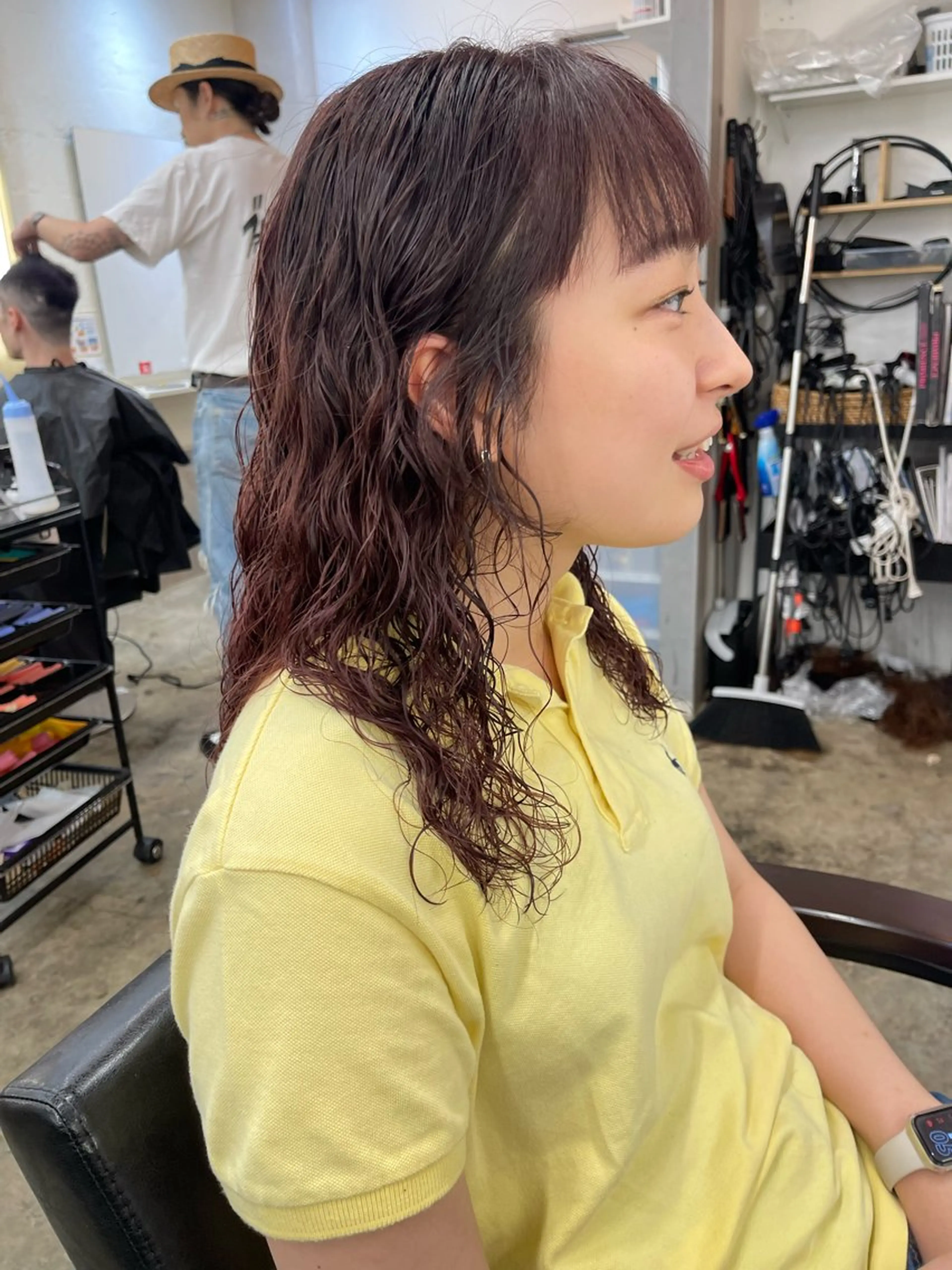 セミロング カラー パーマ カット パーマ Peyp所属・早瀬裕之 パーマのヘアスタイル