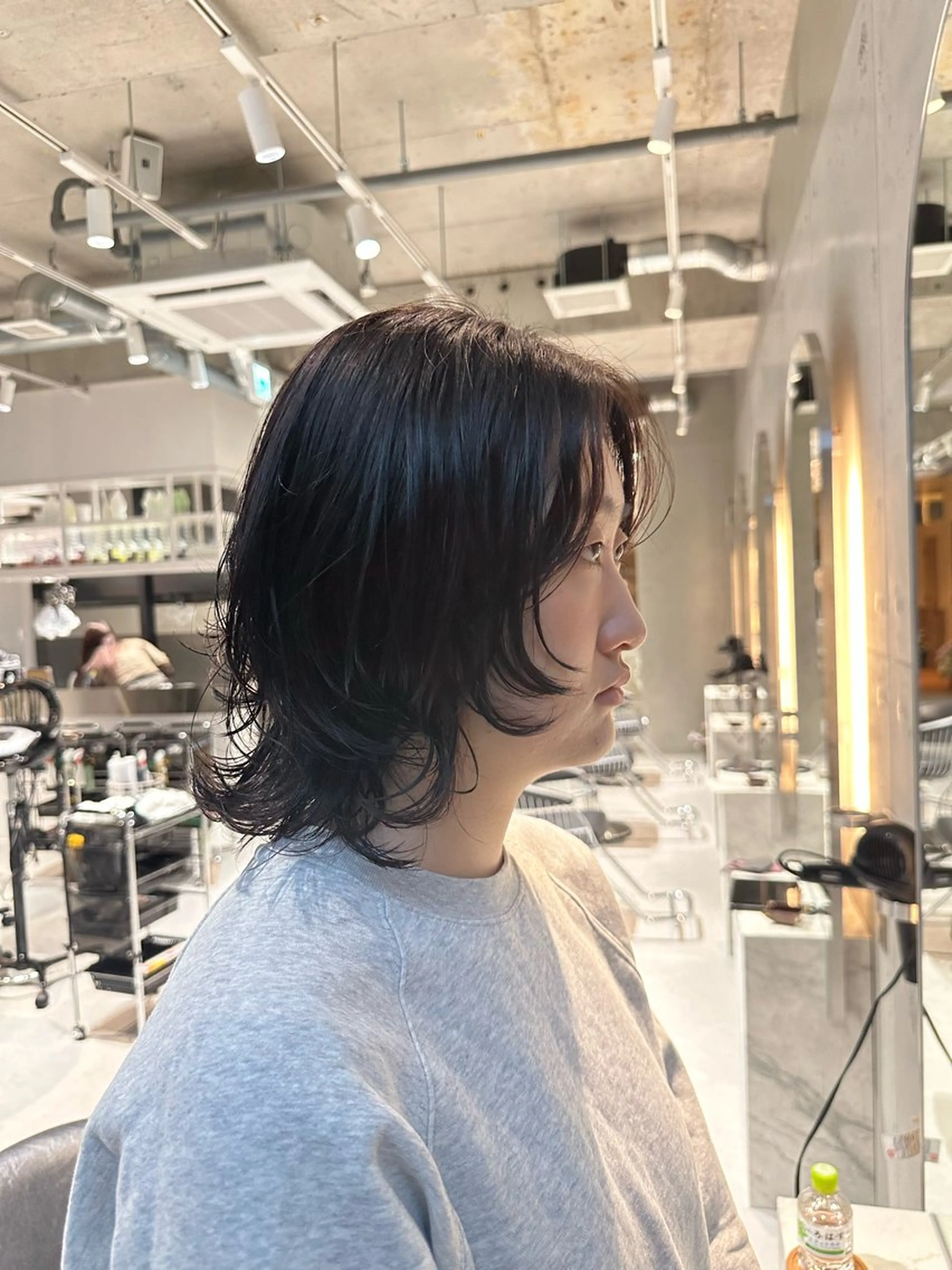 ミディアム ミディアムパーマ ウルフカット カット パーマ トリートメント 小寺 柚初のヘアスタイル