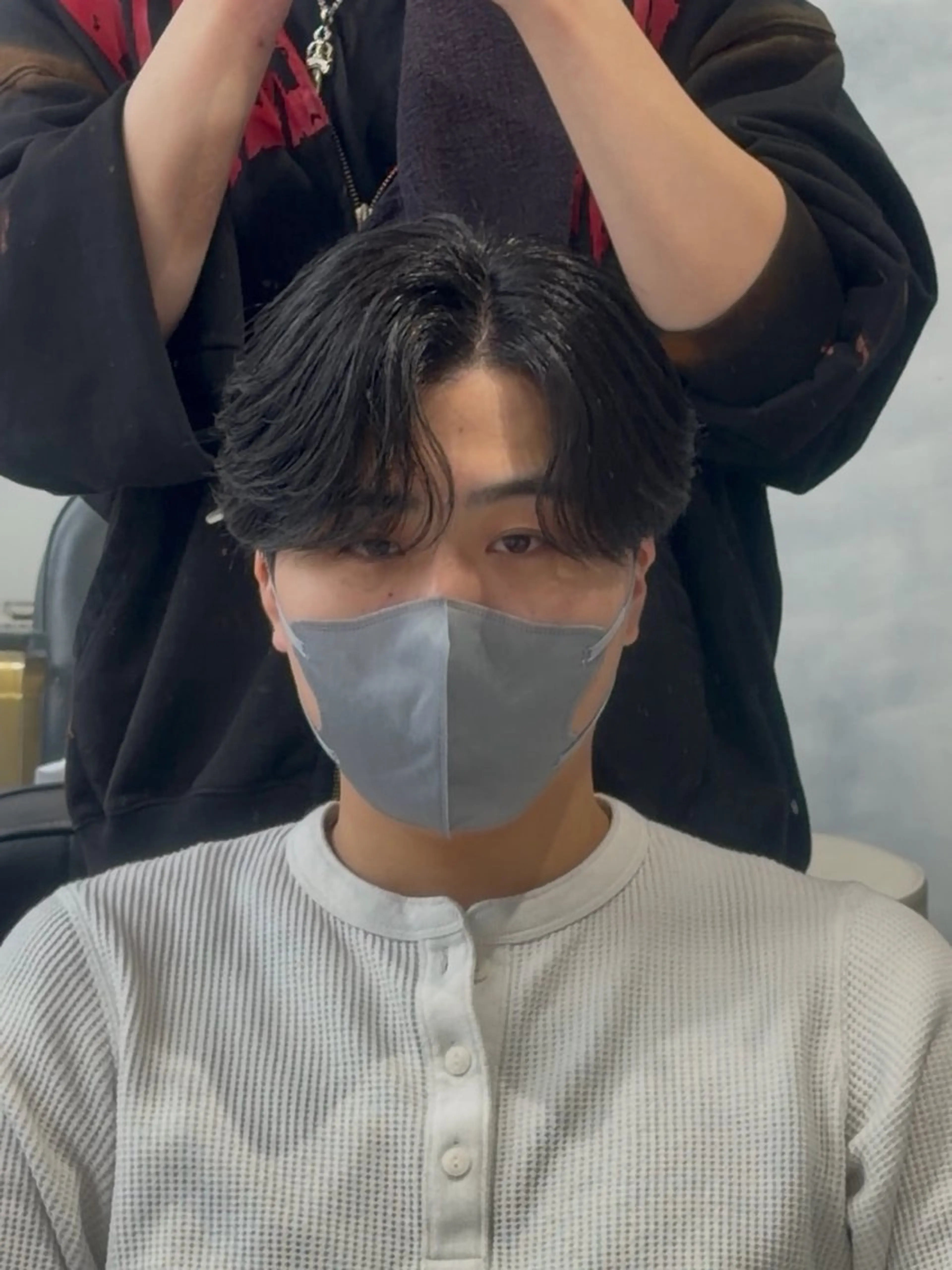 パーマ メンズ センターパート カット パーマ Bordo所属・メンズ専門 星雅哉のヘアスタイル