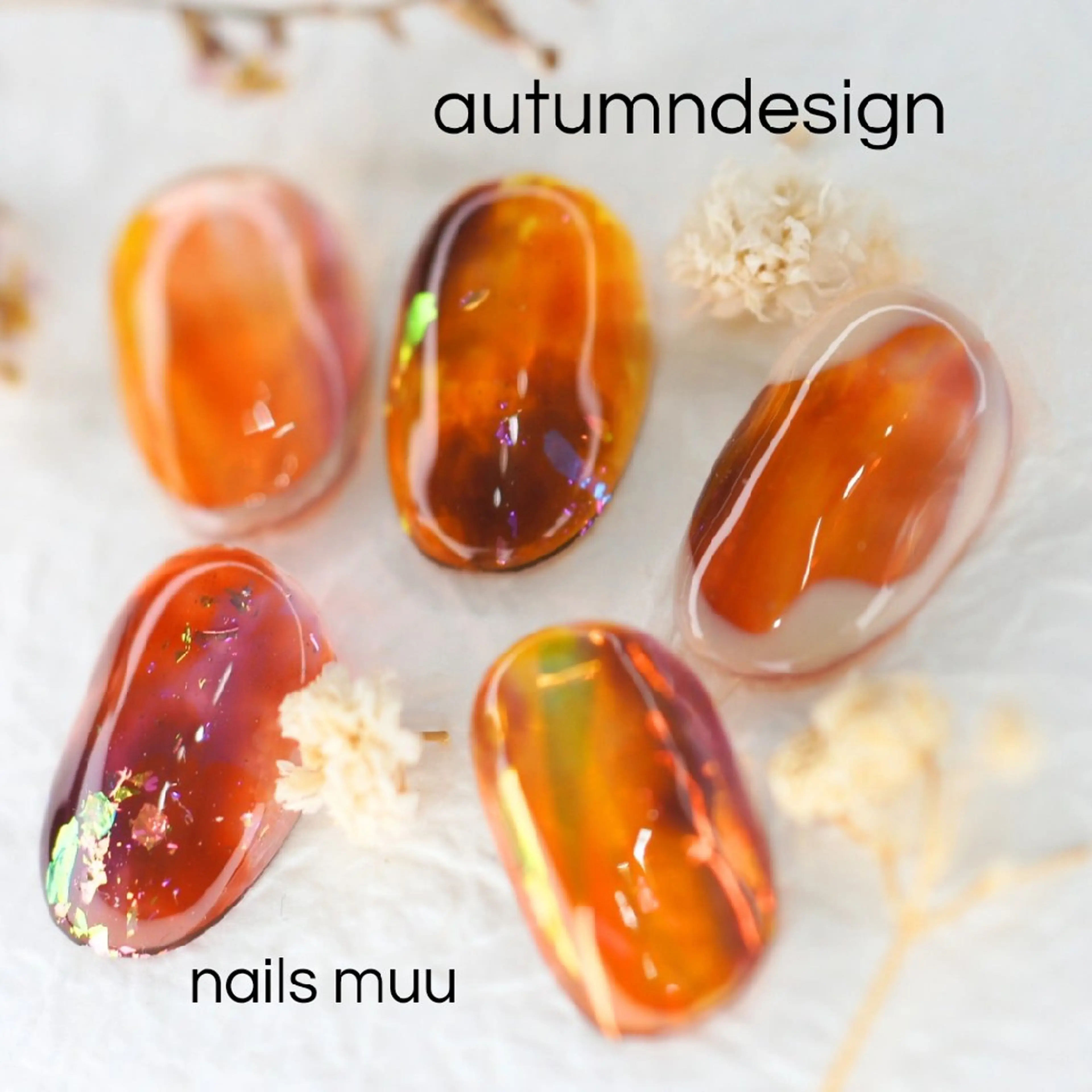 ネイル ブラウン キラキラネイル パープル nails muu まゆのネイルデザイン